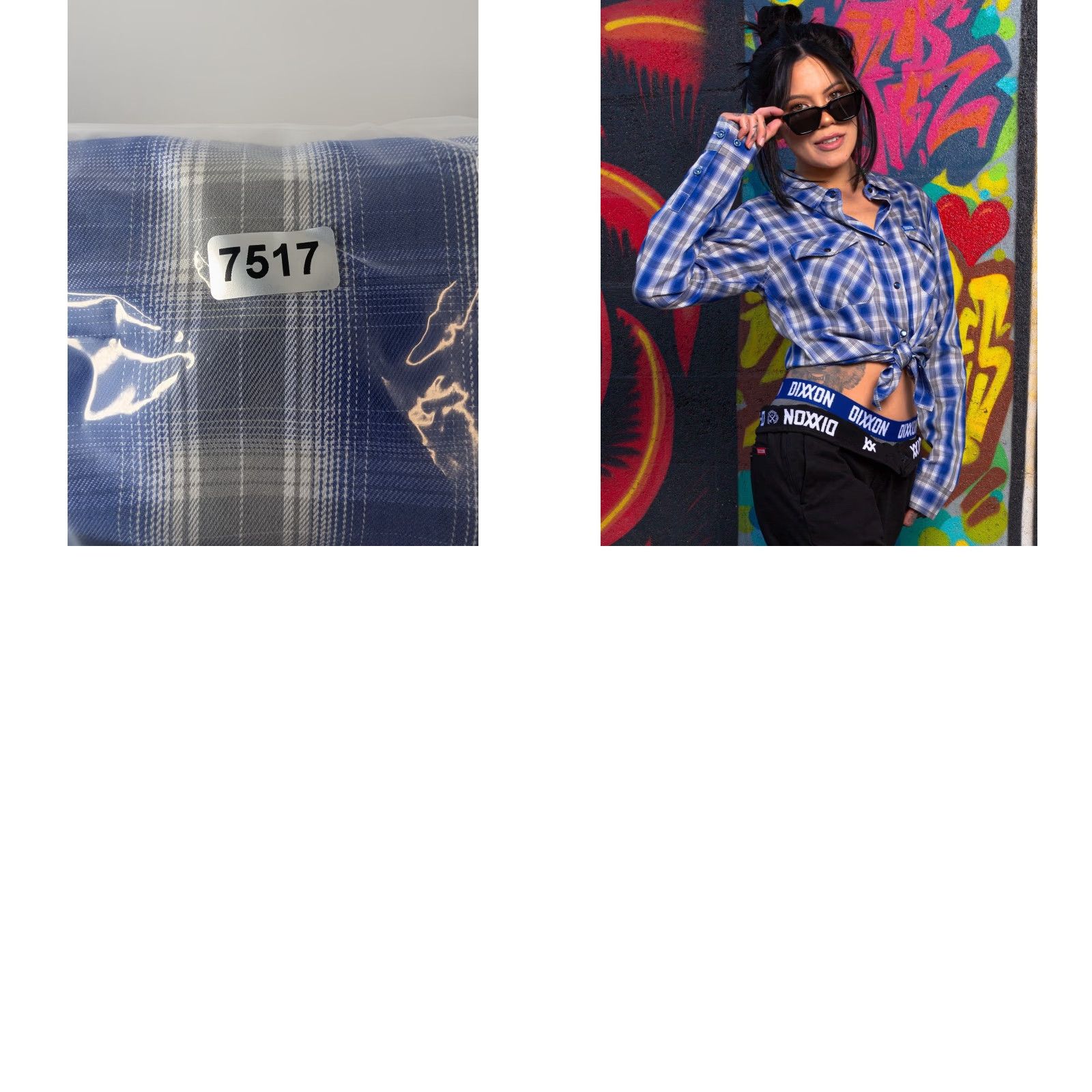 CO Dixxon Shirt Women's S Blue Button-Up Plaid Bamboo Satin Pearl Snap Long Sleeve Size S / US 4 / IT 40 - 9 Thumbnail