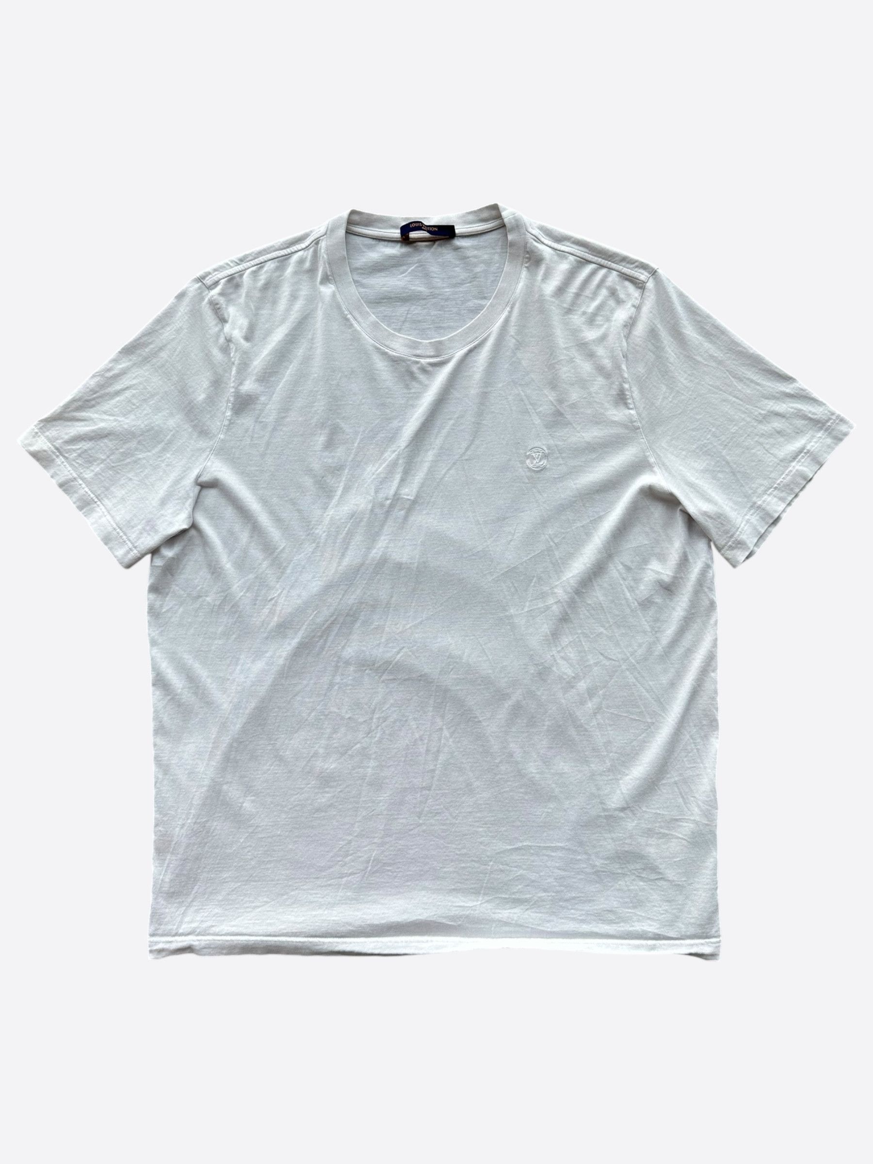 Louis Vuitton Louis Vuitton White Mini Embroidered Logo Classic T-Shirt Size US XXL / EU 58 / 5 - 1 Thumbnail