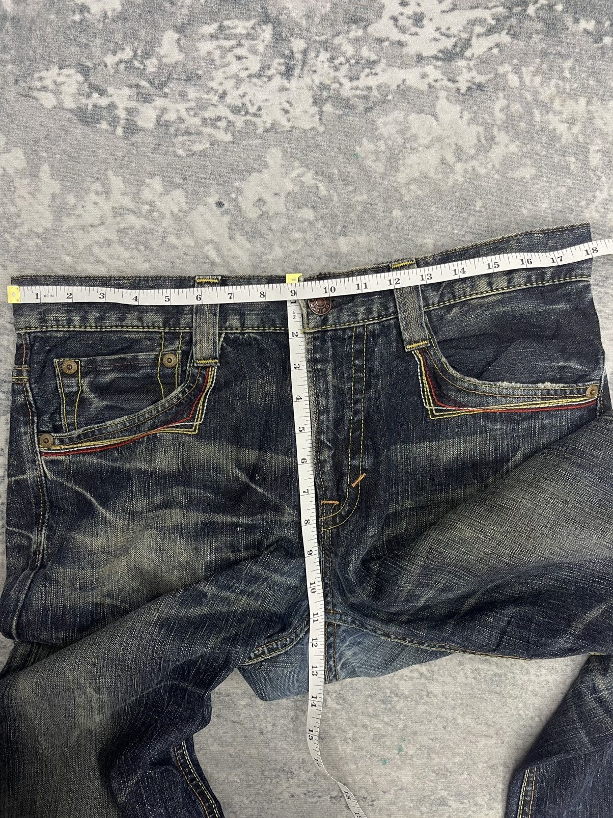 Edwin Flare Jeans Edwin 503 Blue Trip Boot Cut Low Rise Denim Size US 34 / EU 50 - 16 Thumbnail