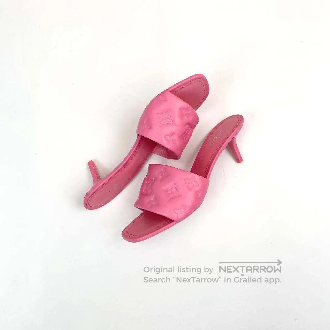 Louis Vuitton Louis Vuitton Embossed presbyopia logo high-heeled sandals Size US 6.5 / IT 36.5 - 4 Thumbnail