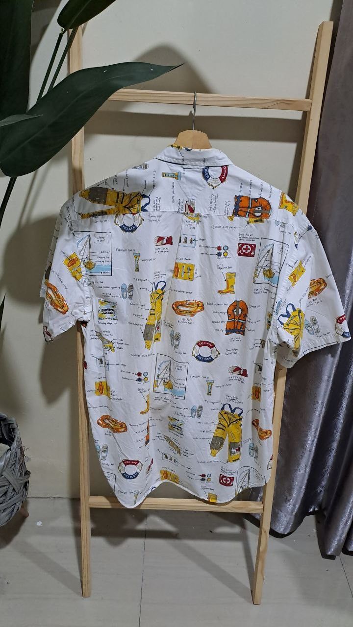 Tommy Hilfiger RARE! 90s Tommy Hilfiger Fullprint Shirt Size US L / EU 52-54 / 3 - 10 Thumbnail