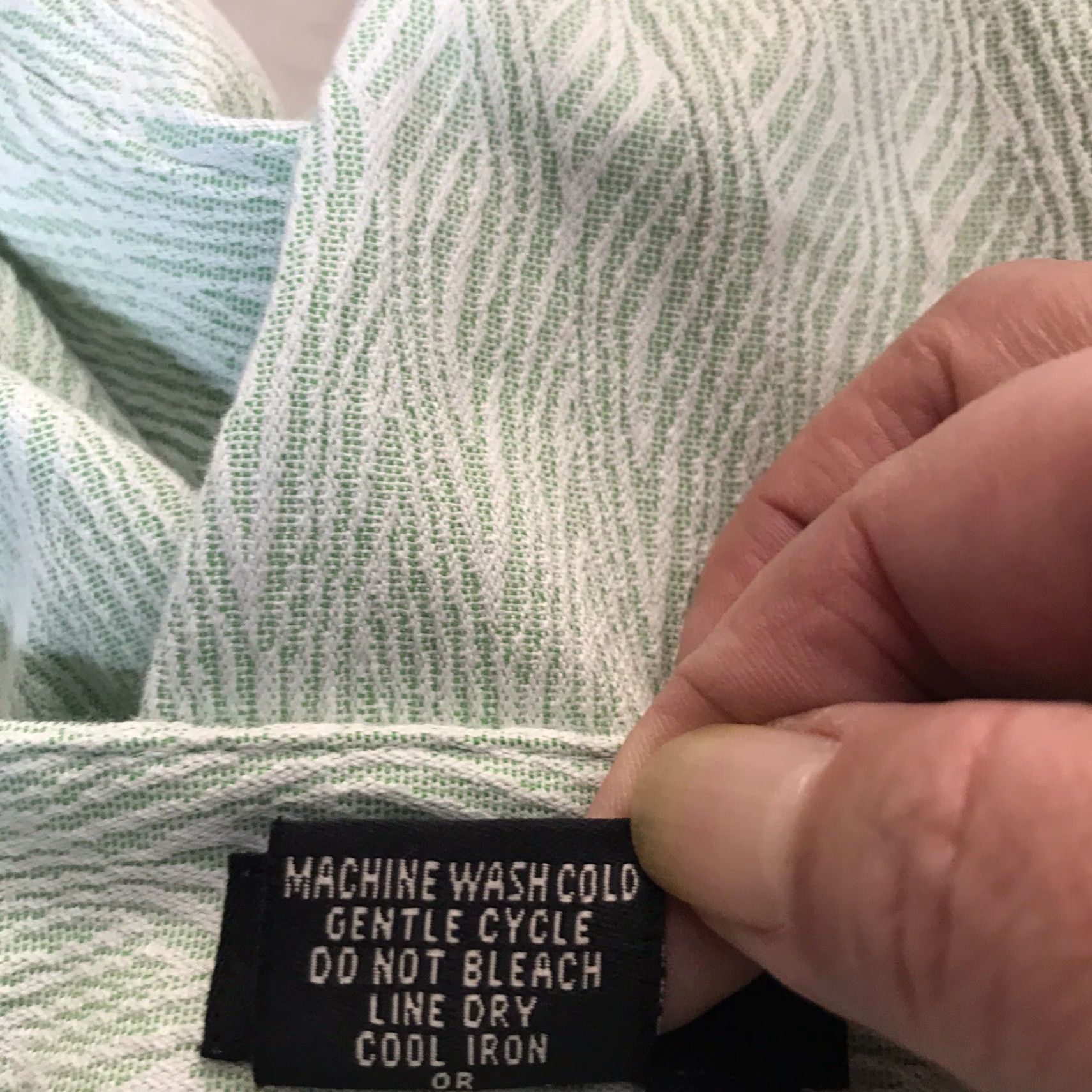 Vintage Peck & Peck Pants Womens Size 14 Lt Green/White Geometric Print Dress Pants Size 36" / US 14 / IT 50 - 7 Thumbnail