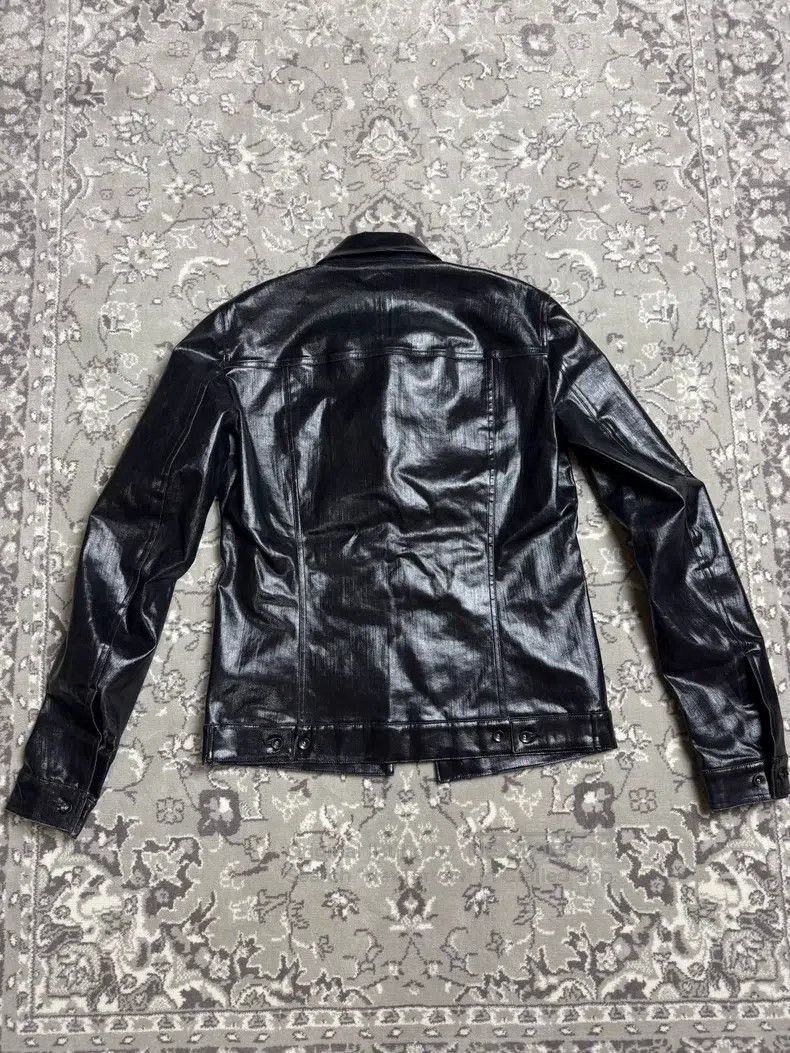 Rick Owens Rick Owens Black Wax Coated Long Sleeve Jacket Size US M / EU 48-50 / 2 - 3 Thumbnail