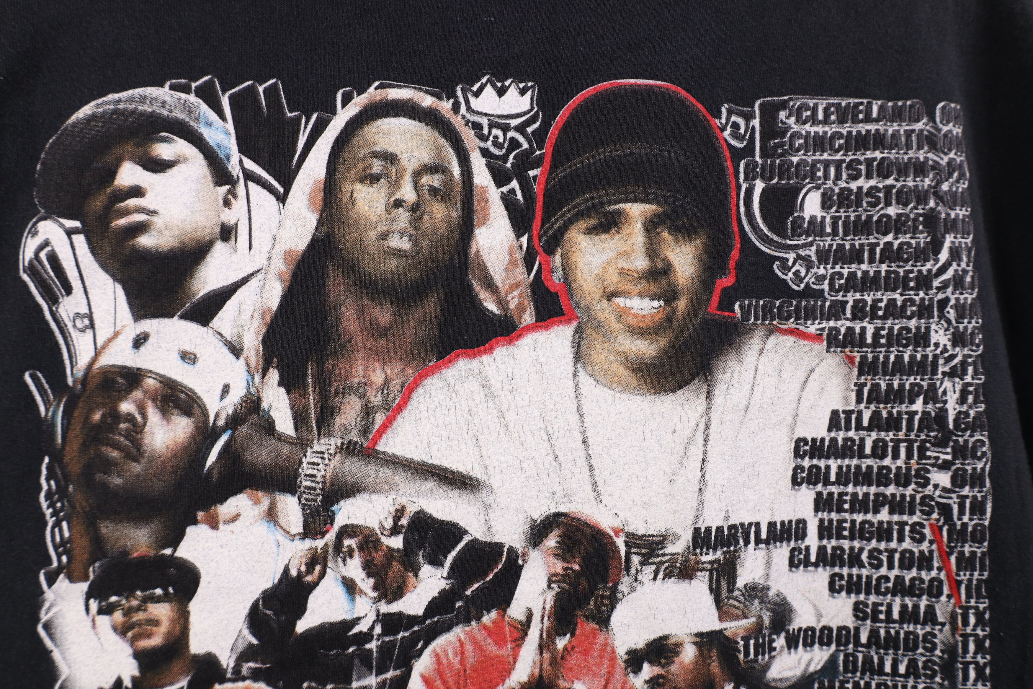 Vintage Vintage 2006 Tour Chris Brown Lil Wayne NeYo Juelz T-Shirt Size US L / EU 52-54 / 3 - 12 Thumbnail