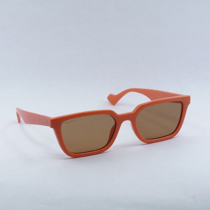 Gucci Gucci GG1539S 004 Sunglasses Orange Rectangle Frame, Brown Size ONE SIZE - 10 Thumbnail