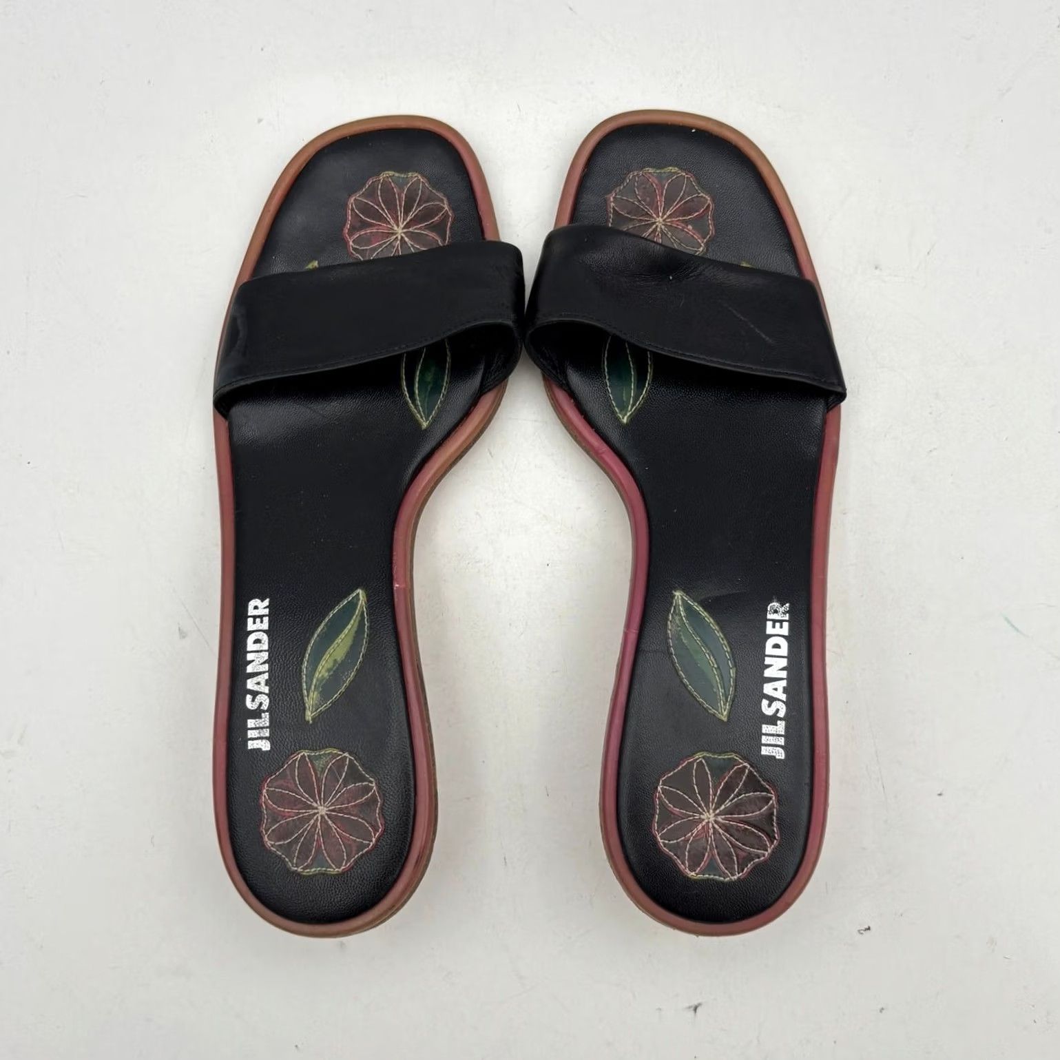 Jil Sander VINTAGE Jil Sander Raf Simons Kitten Heel Sandals Woman US 8 Leather Black Strappy Y2K Rare Floral Womens Size US 8 / IT 38 - 6 Thumbnail