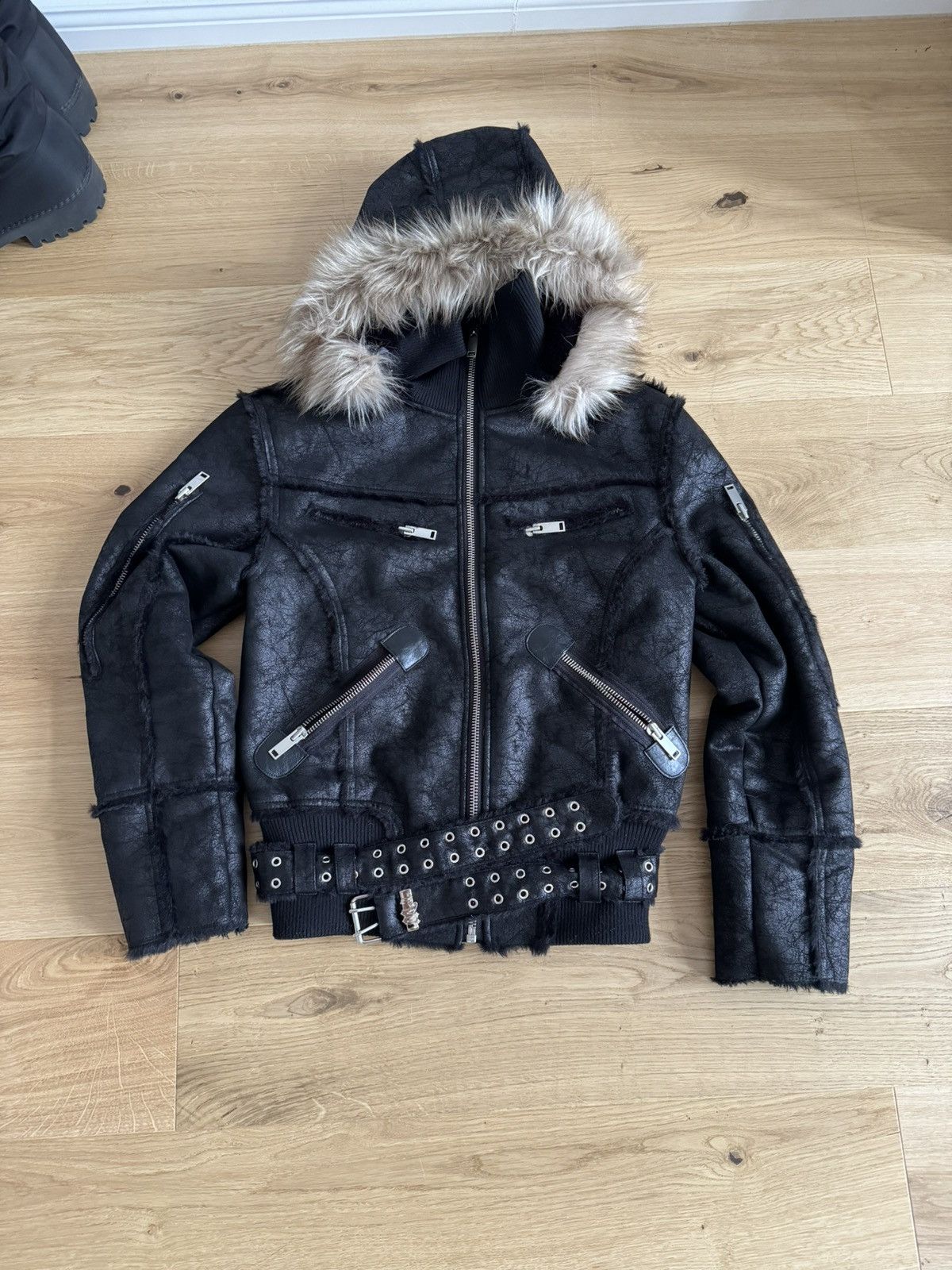 Orders WRSTBHVR Shearling Biker Jacke