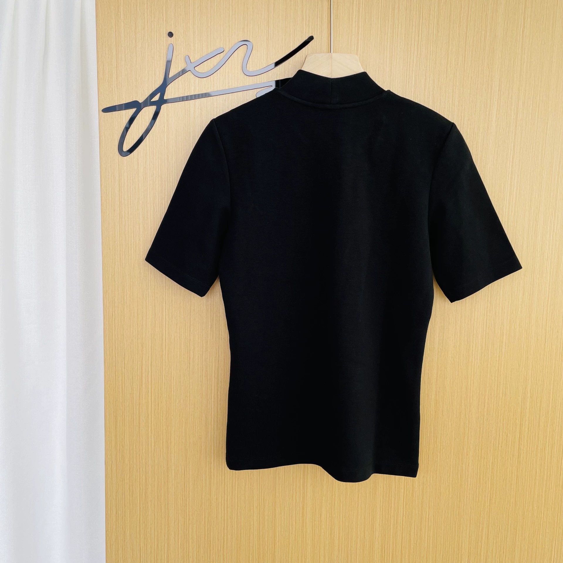 Balmain BALMAIN women's black S slim crew short tee 99 new Size S / US 4 / IT 40 - 2 Thumbnail