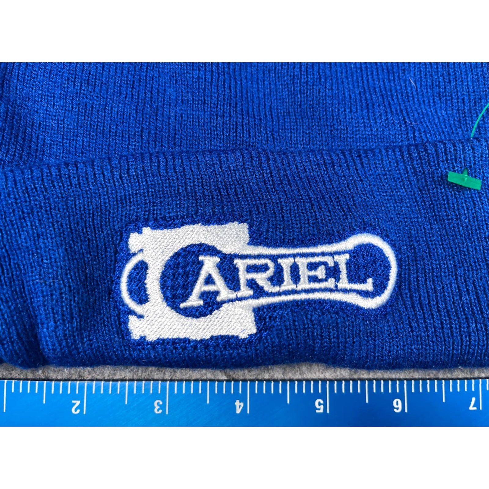 Vintage Cameo Beanie Hat Unisex Adults One Size Blue Acrylic Knit Size ONE SIZE - 2 Thumbnail