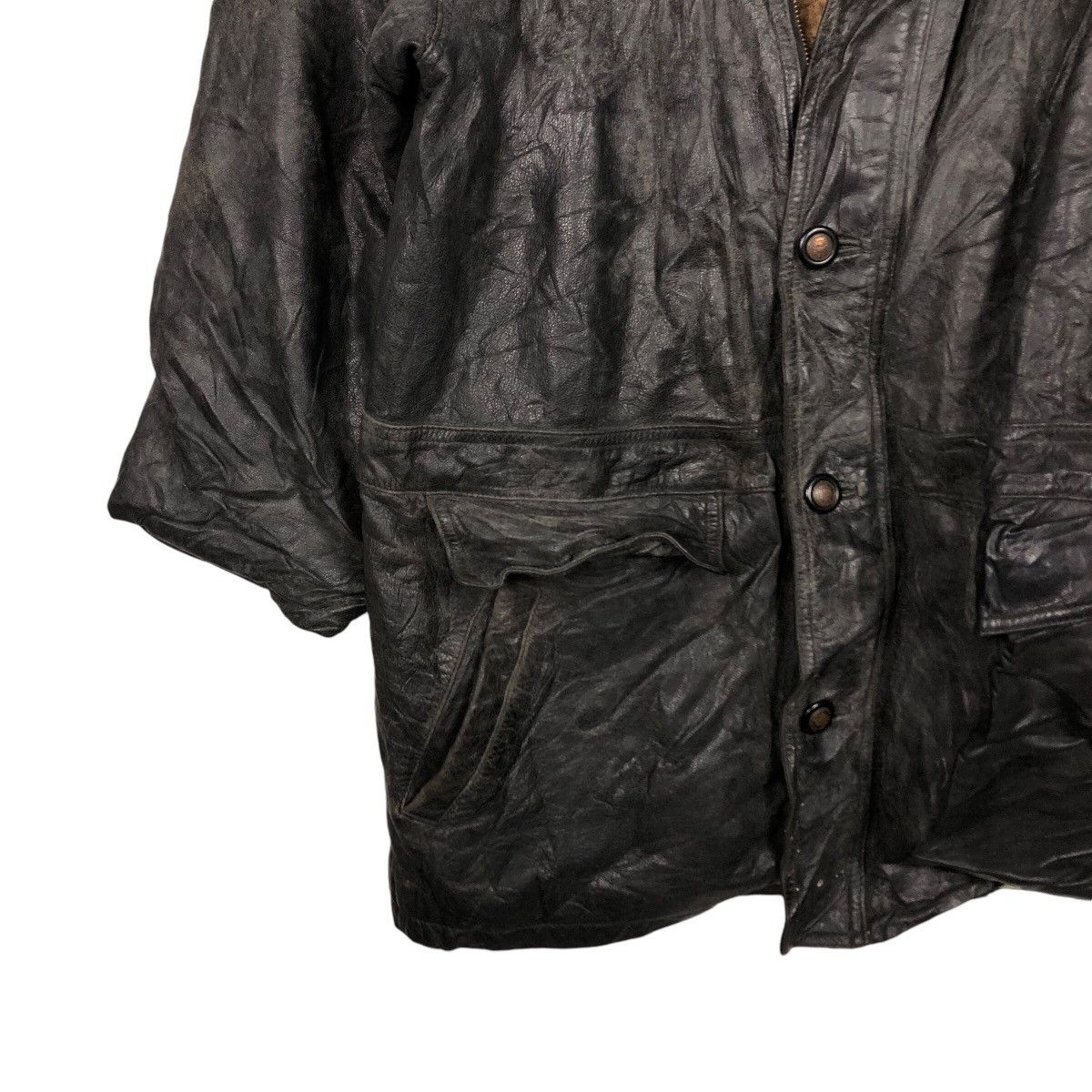 Vintage 📌Vintage 80's Biker Leather Jacket Parrton Blanket Military Size US M / EU 48-50 / 2 - 5 Thumbnail