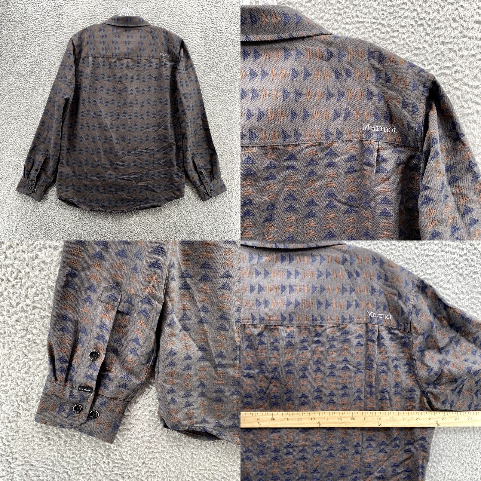 Marmot Marmot Shirt Adult Large Gray For Life Aztec Print Flannel Casual Outdoor Men's Size US L / EU 52-54 / 3 - 8 Thumbnail