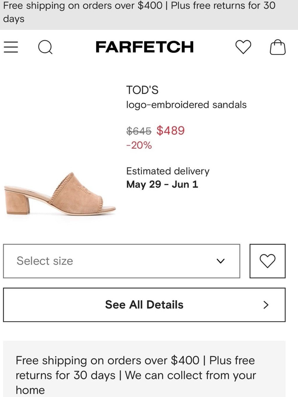 Tod's Tod's Suede Mules Navy Blue MSRP $645 Size US 7 / IT 37 - 12 Thumbnail