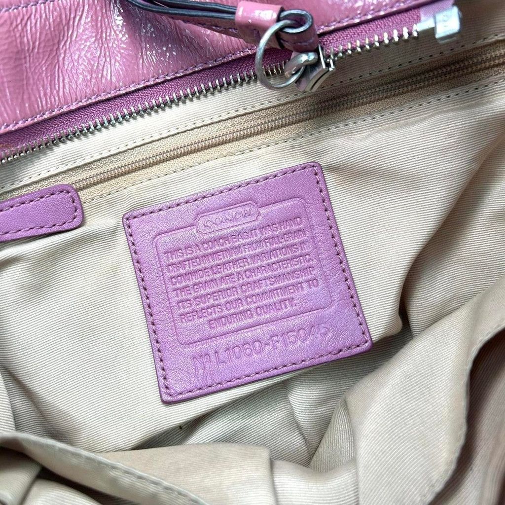Coach 2010 Coach purple-pink leather shoulder bag, silver hardware Size ONE SIZE - 7 Thumbnail