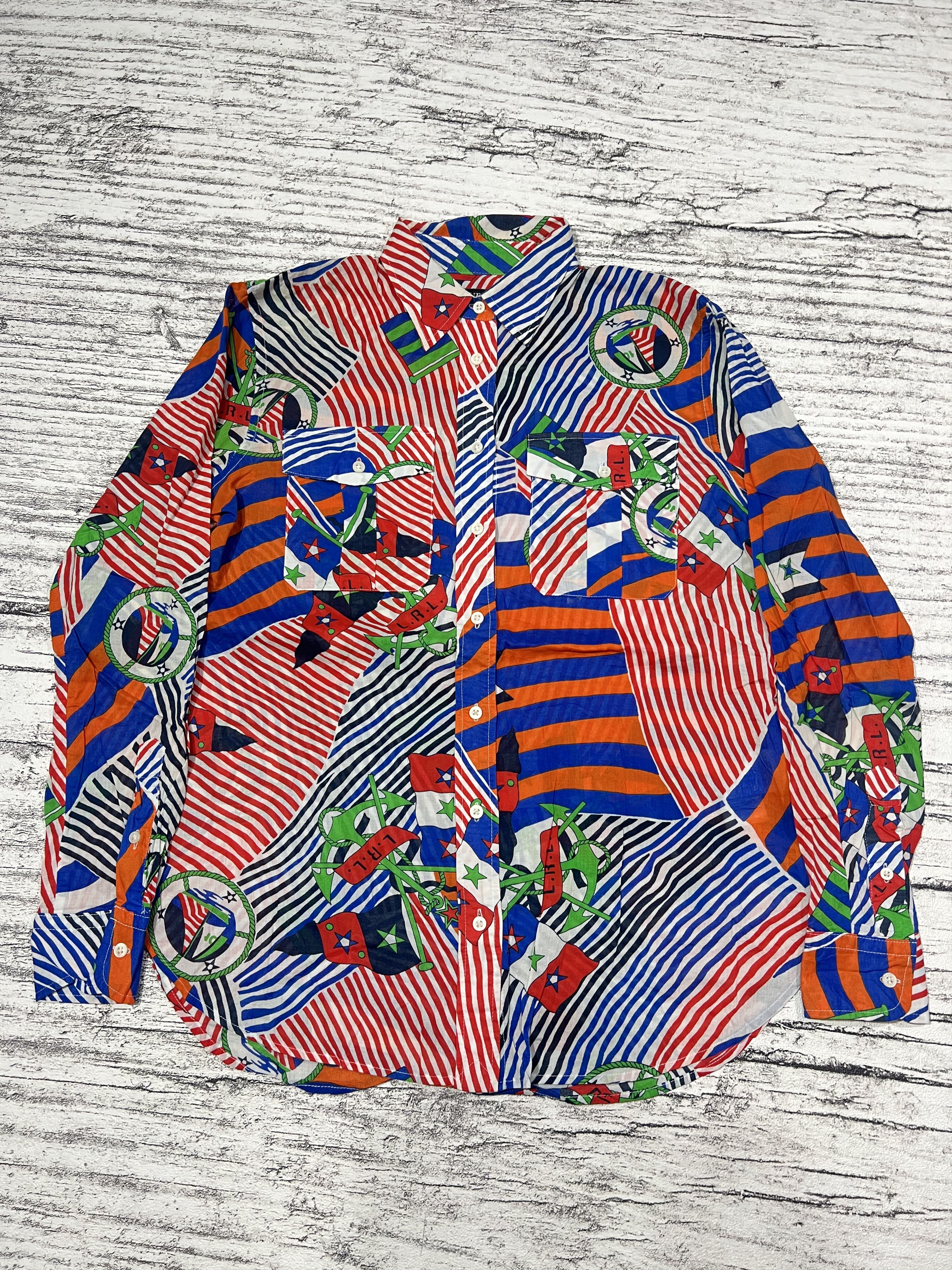 Polo Ralph Lauren 2000s Ralph Lauren All Over Print Longsleeve Pocket Shirt Size US M / EU 48-50 / 2 - 1 Thumbnail