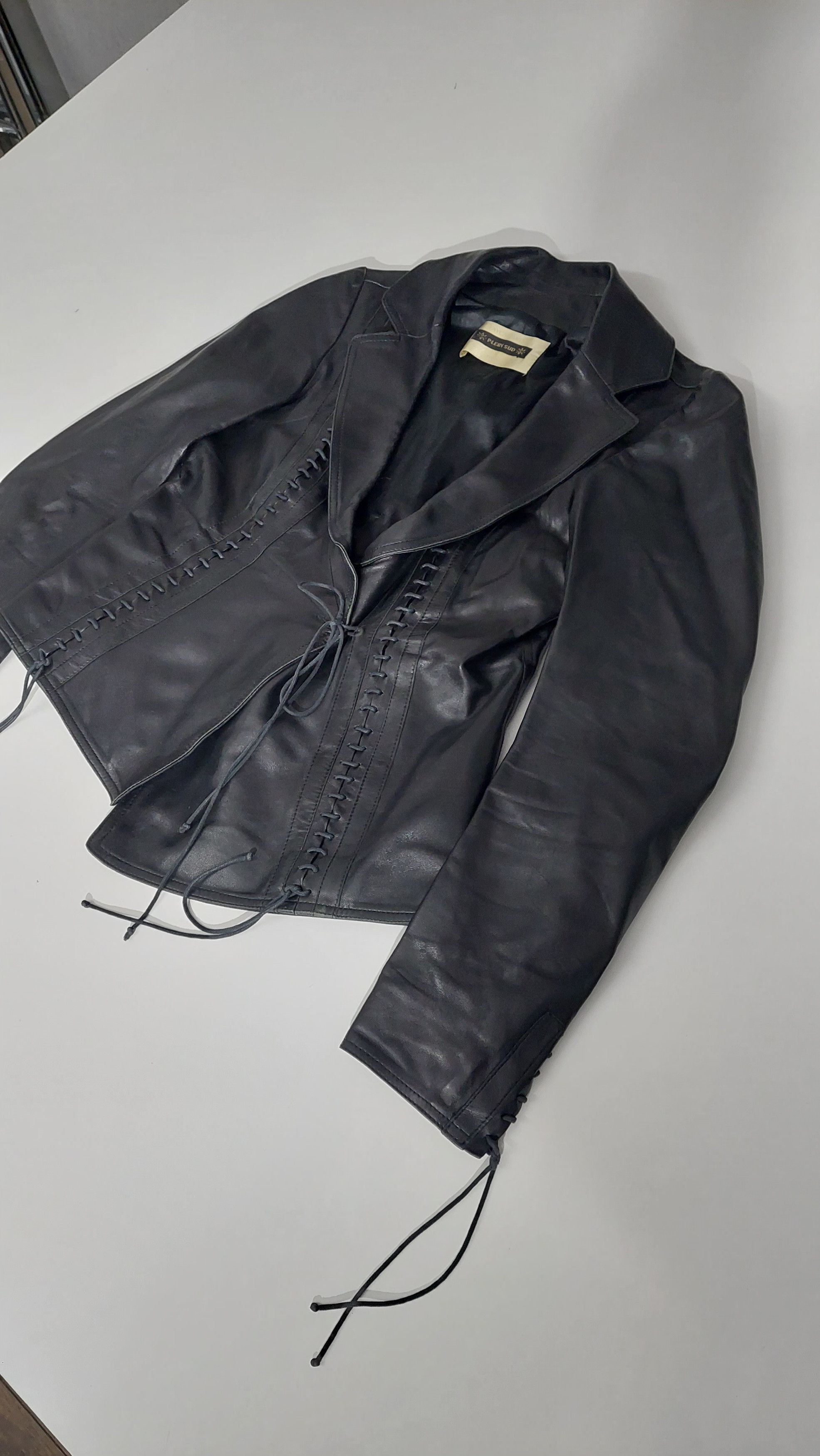 plein sud Archive 2002 Plein Sud laced leather jacket Size M / US 6-8 / IT 42-44 - 6 Thumbnail