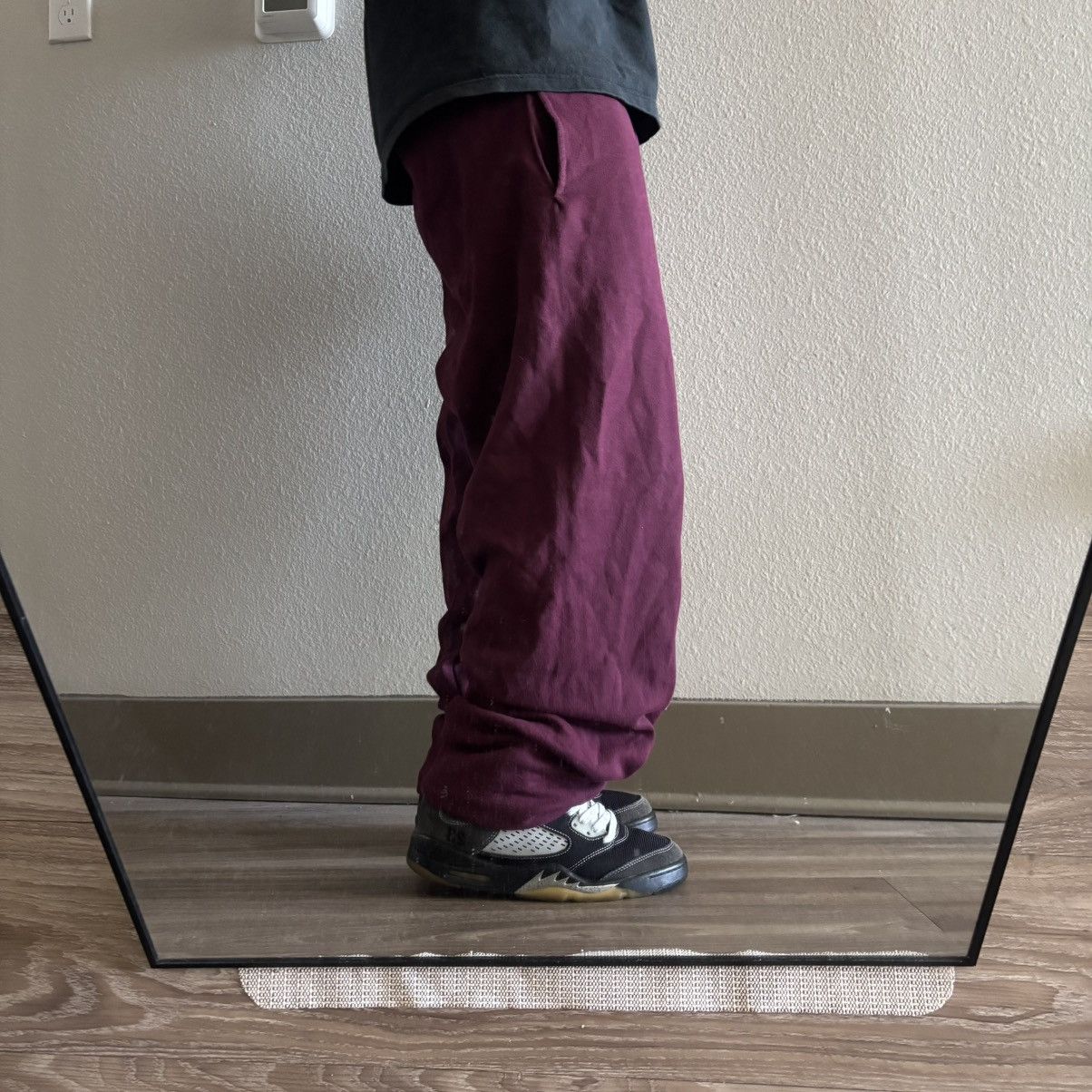 Vintage Crazy Vintage Y2K/2000s Burgundy Red Streetwear Essential Sweatpants! Fits M Size US 32 / EU 48 - 2 Thumbnail