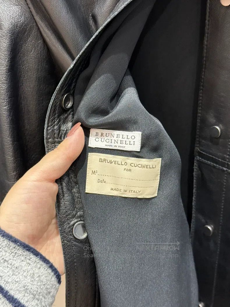 Brunello Cucinelli Brunello Cucinelli Black short-sleeved leather jacket, loo Size US XS / EU 42 / 0 - 4 Thumbnail