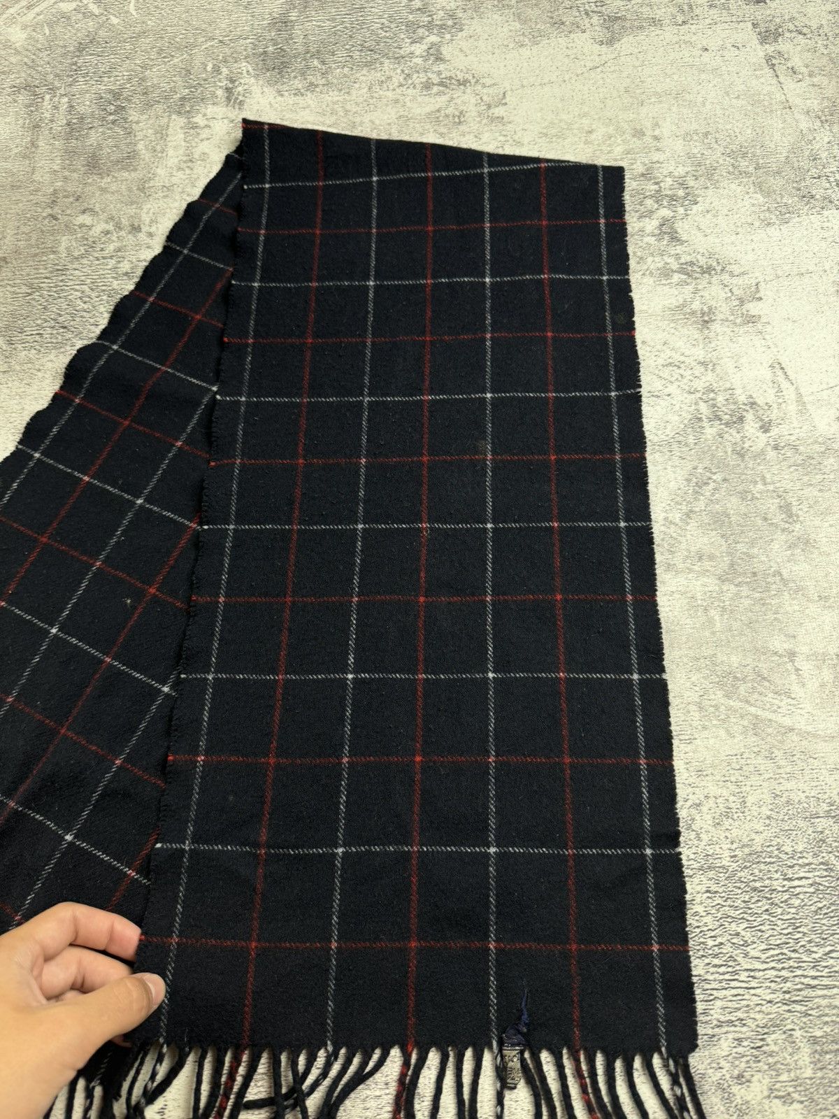 Burberry Burberrys London Vintage Cashmere Luxury Blue England Brown Nova Check Scarf Size ONE SIZE - 5 Thumbnail