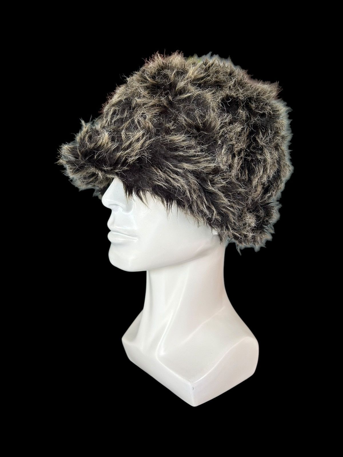 Japanese Punk Bondage Style Fur Hairy Beanie Hats Rare🎌☠️☠️