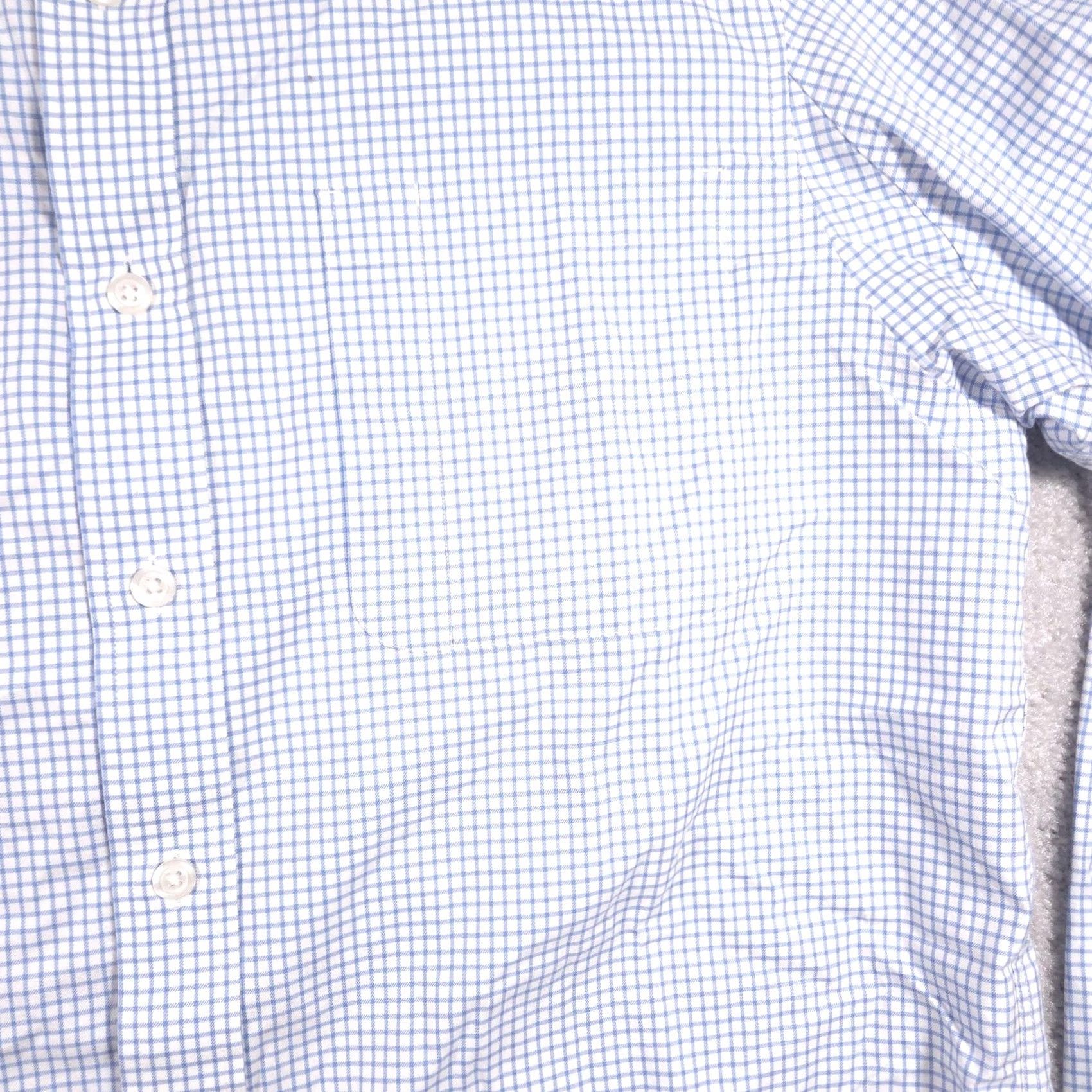 Duluth Trading Company Duluth Trading Co Shirt Mens LT Blue Check Button-Down Long Sleeve Button Up Collared 100% Cotton Big & Tall Size US L / EU 52-54 / 3 - 4 Thumbnail