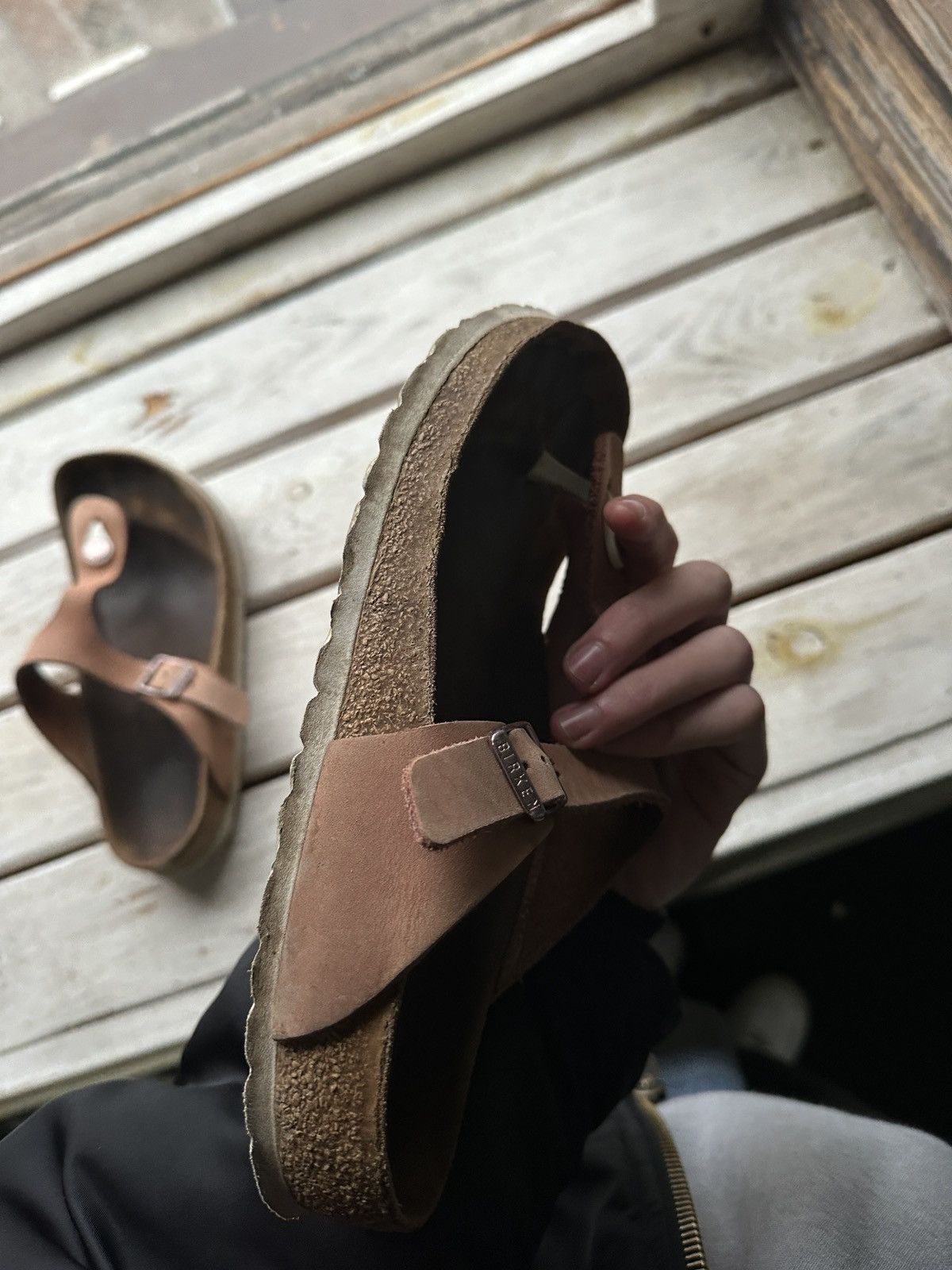 Birkenstock 🚨Vintage Birkenstock 38 silver Luxe Sandals rare slides Size US 7.5 / IT 37.5 - 12 Thumbnail
