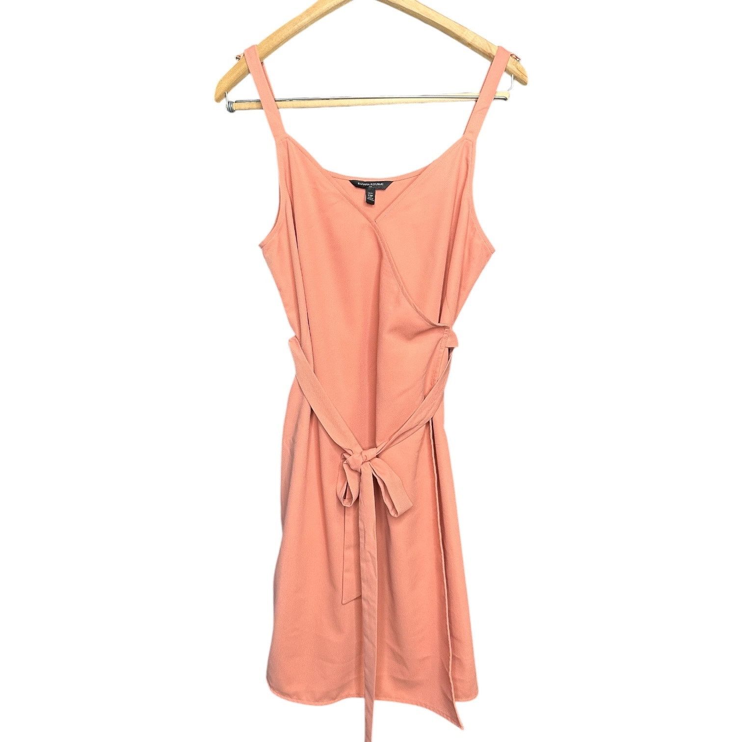 Banana Republic Banana Republic Peach Wrap Dress 12P Size XL / US 12-14 / IT 48-50 - 7 Thumbnail