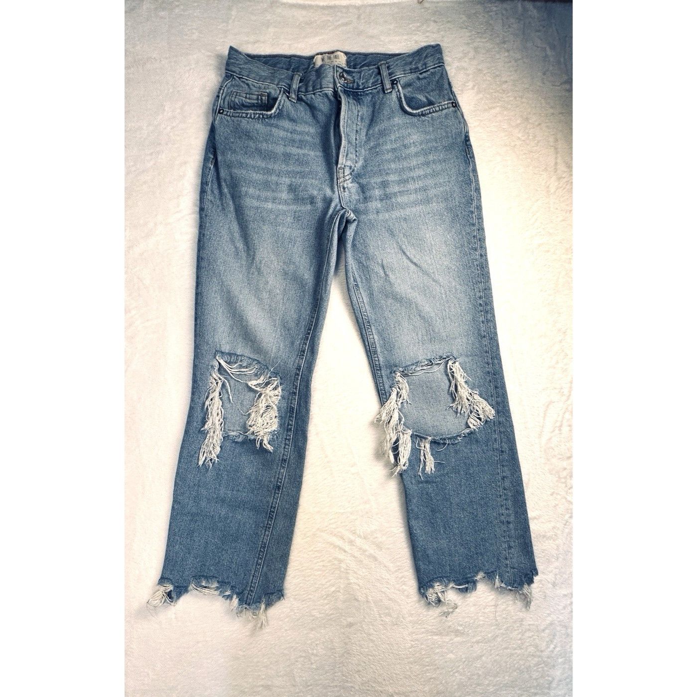 Free People We The Free By. Free People Ripped Jeans Womens 26 Blue Stra Size 26" / US 2 / IT 38 - 7 Thumbnail