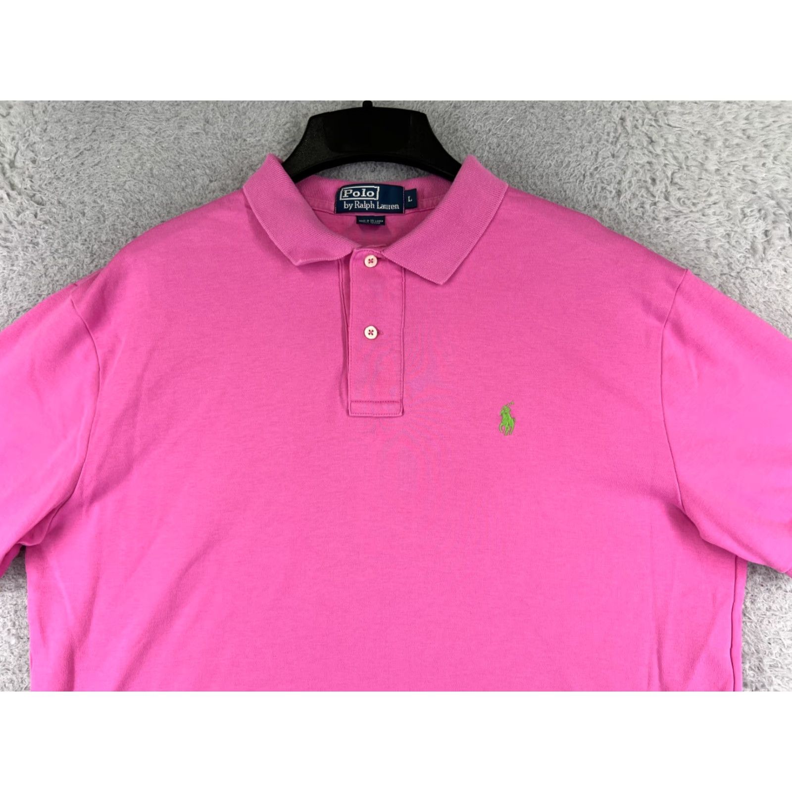 Ralph Lauren VINTAGE Ralph Lauren Polo Shirt Men L Pink 100% Cotton Jersey Polo Golf Classic Embroidered Logo 40 in Chest Short Sleeve Size US L / EU 52-54 / 3 - 4 Thumbnail