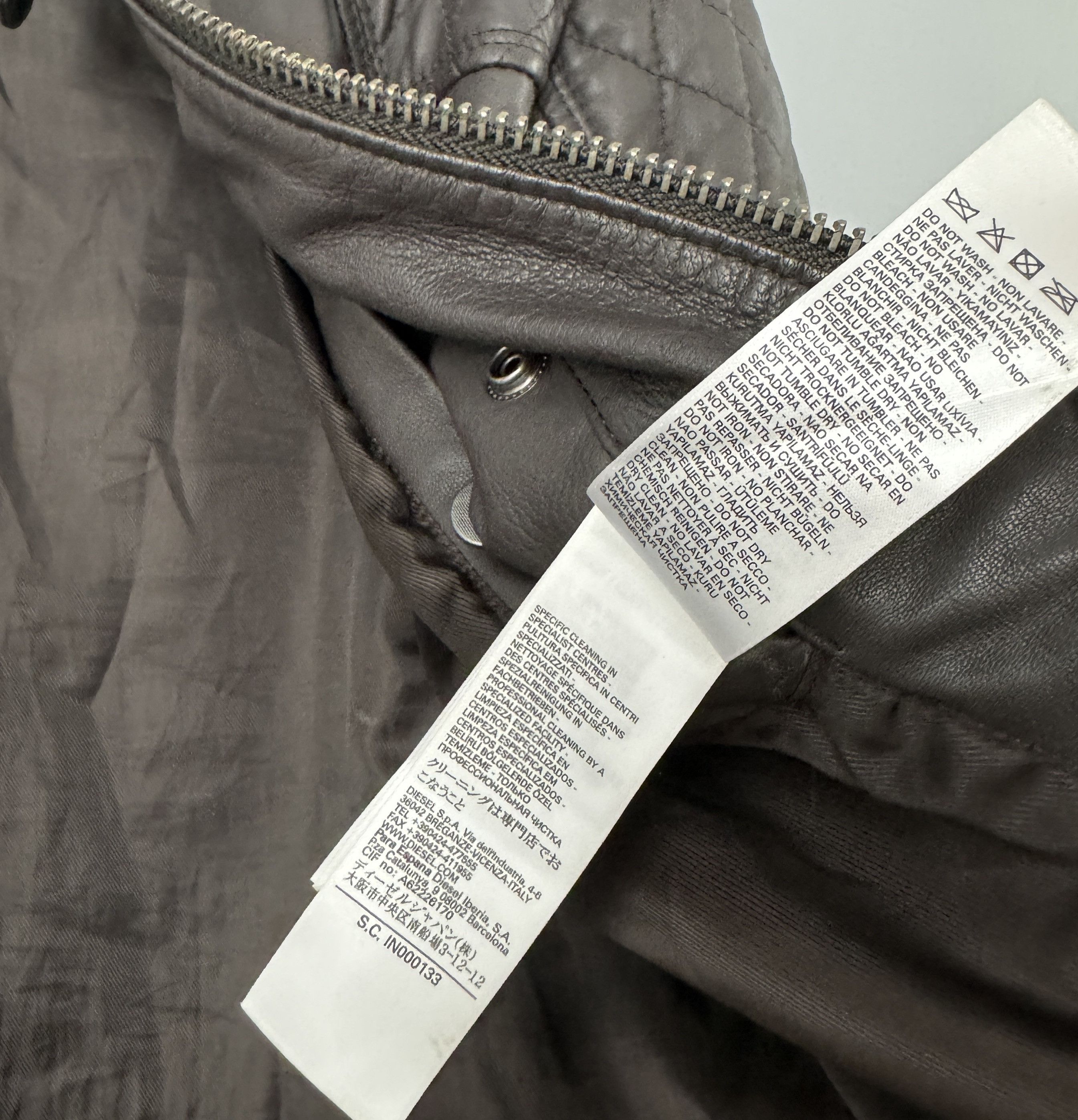 Diesel Men's Diesel Sheepskin Leather Jacket Biker Brown Size XL Size US XL / EU 56 / 4 - 10 Thumbnail