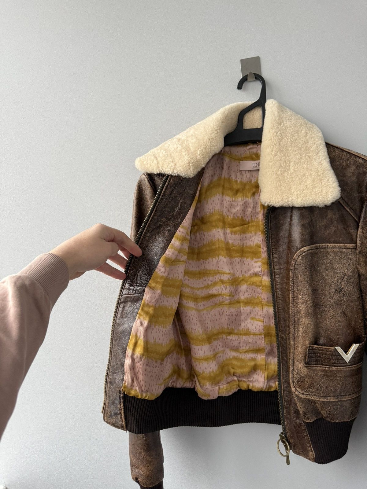 RED Valentino Red Valentino Leather Aviator Jacket Womans Size S / US 4 / IT 40 - 7 Thumbnail