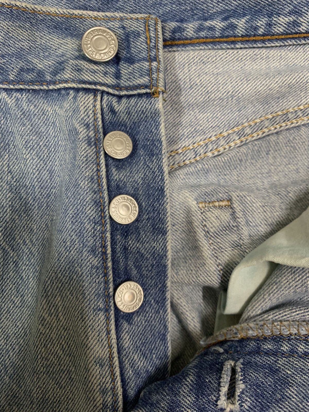 Levi's Vintage 90s Levis 501 Button Fly Mud Wash Distressed Jeans Size US 29 - 4 Thumbnail