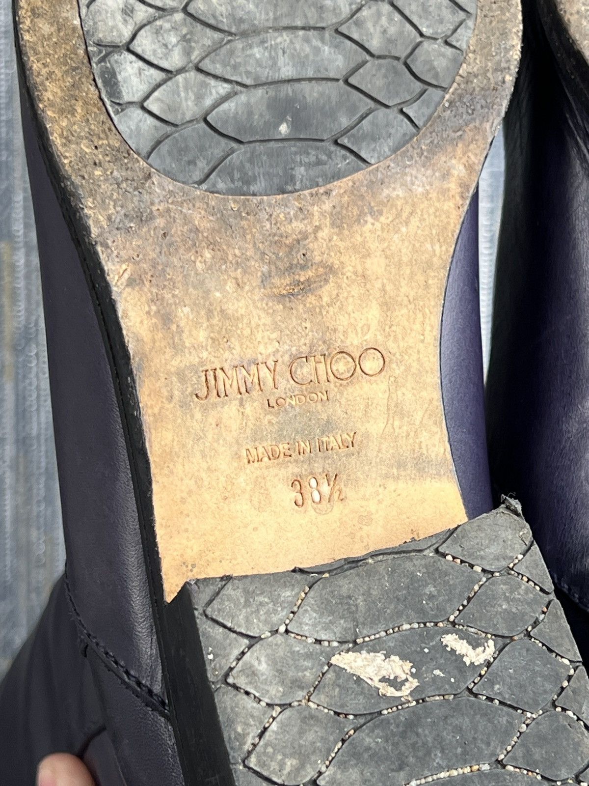 Jimmy Choo Jimmy Choo Purple Leather Knee High Boots (Y0337) Size US 8.5 / IT 38.5 - 15 Thumbnail