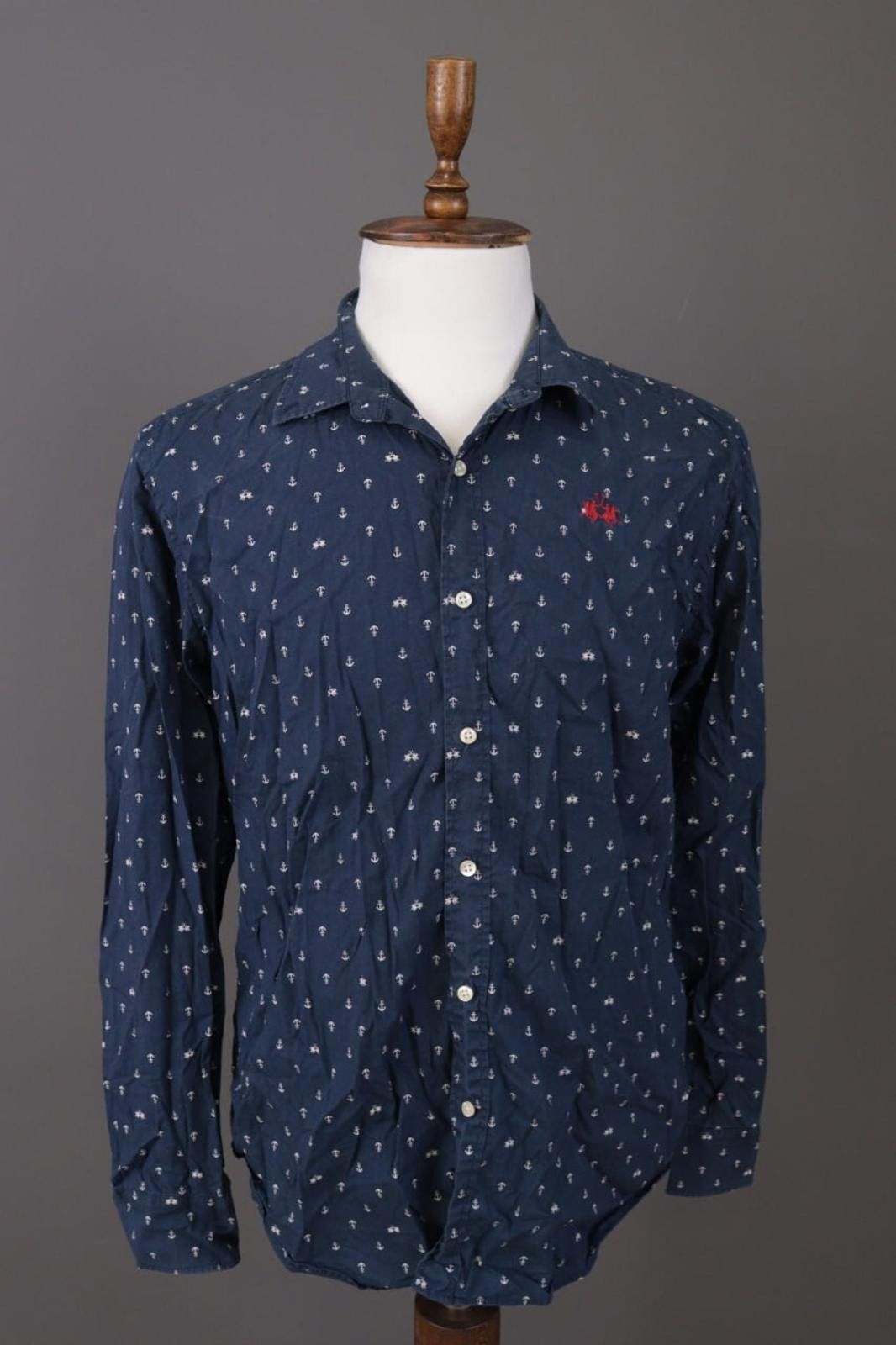 La Martina La Martina Buenos Aires Blue Printed Dress Shirt Size XL Size US XL / EU 56 / 4 - 1 Thumbnail