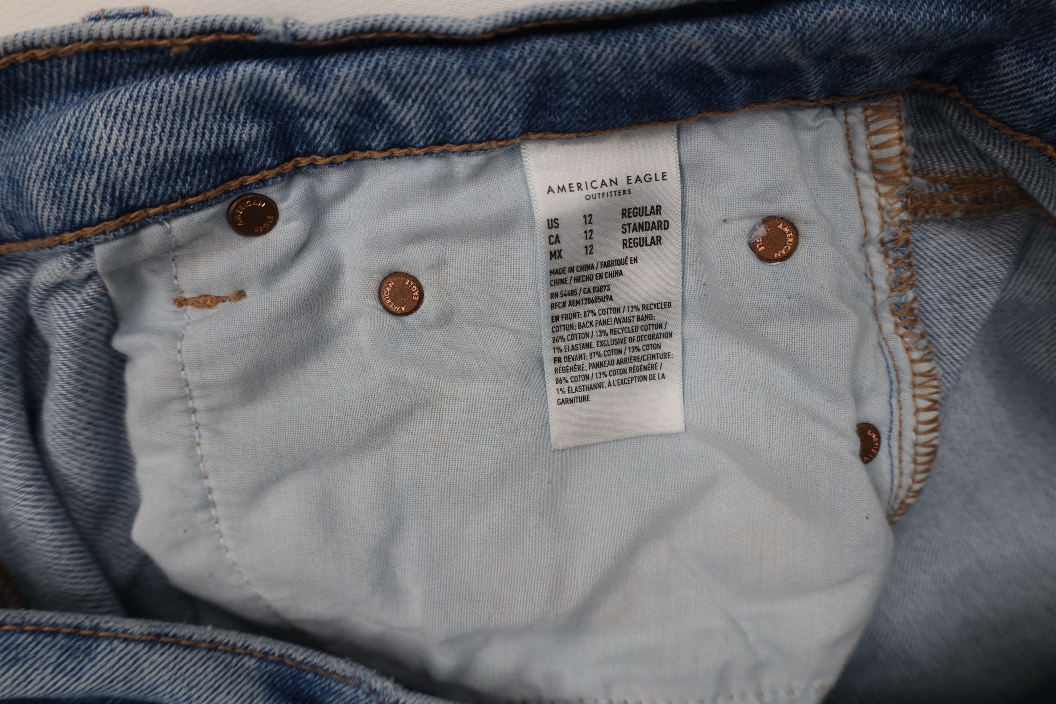 American Eagle Outfitters Vintage Y2K American Eagle Stovepipe Wide Leg Denim Jeans Size 34" / US 12 / IT 48 - 9 Thumbnail