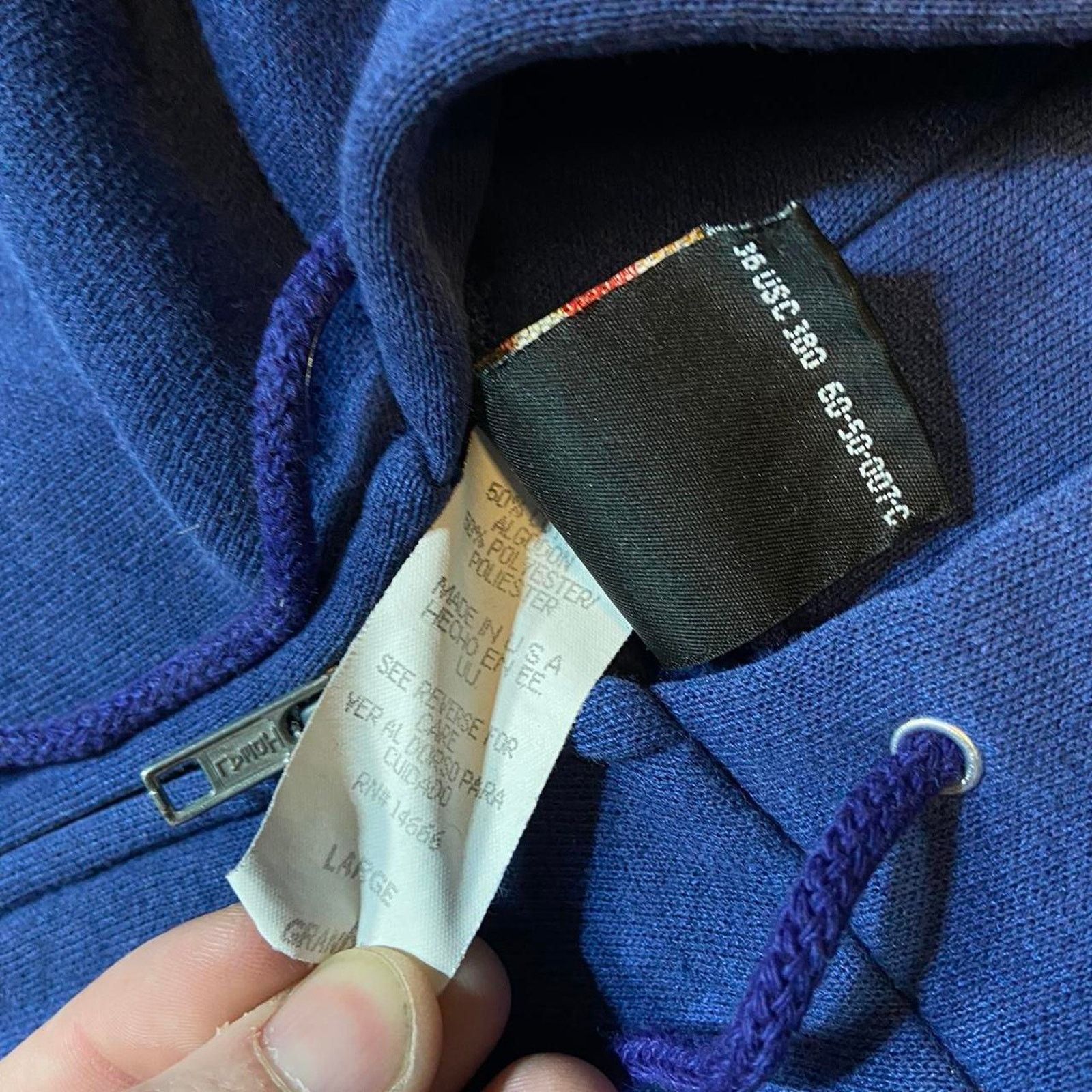 Hanes 90s blank olympic zip up Size US L / EU 52-54 / 3 - 4 Thumbnail