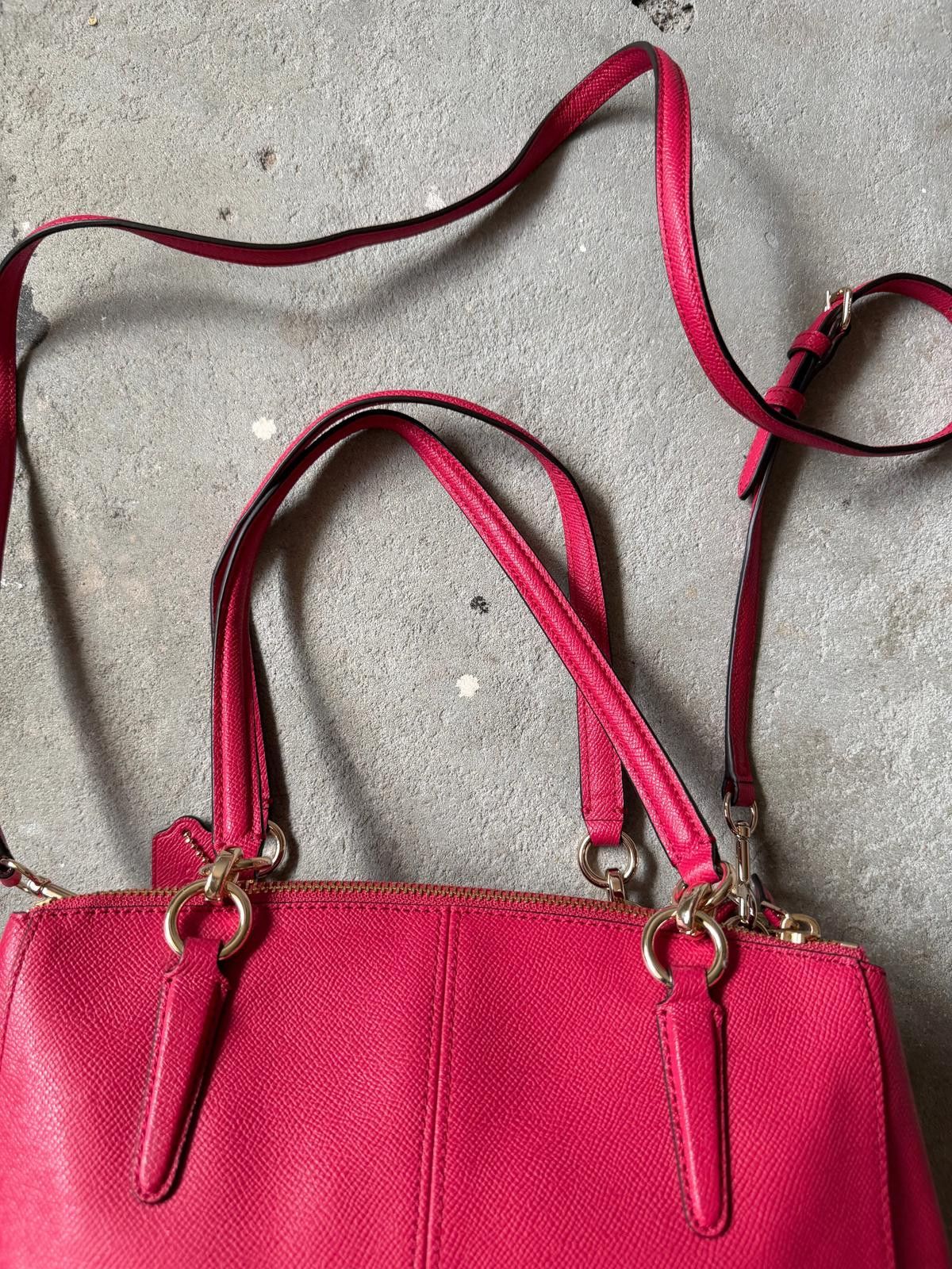 Coach Coach 2Way Crossgrain Christie Shoulder Bag Pink Size ONE SIZE - 8 Thumbnail