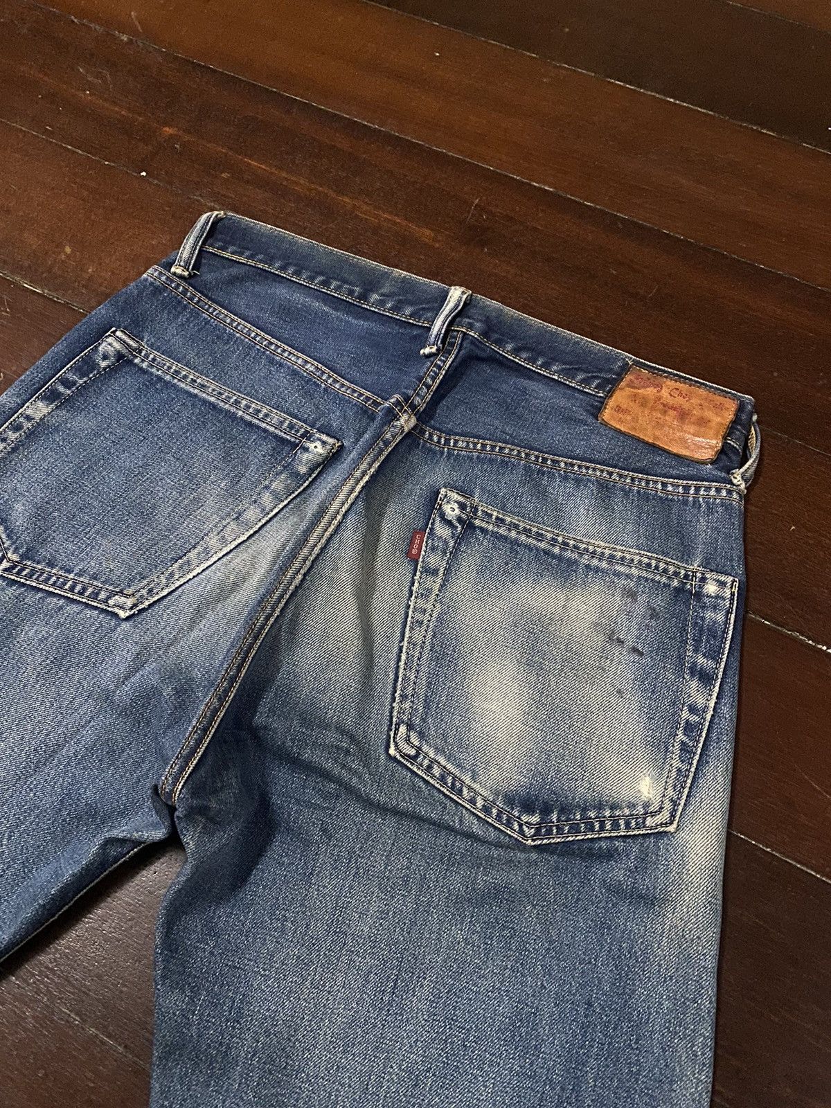 Vintage SICK 👊🏻🔥🔥 SEWING CHOP JAPANES BRAND JEANS SELVEDGE DISTRESSED Size US 32 / EU 48 - 17 Thumbnail