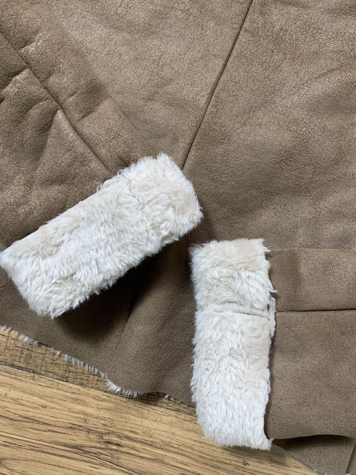 Desigual VINTAGE DESIGUAL AVANT GARDE 2000s SHEEPSKIN COAT Size XS / US 0-2 / IT 36-38 - 14 Thumbnail