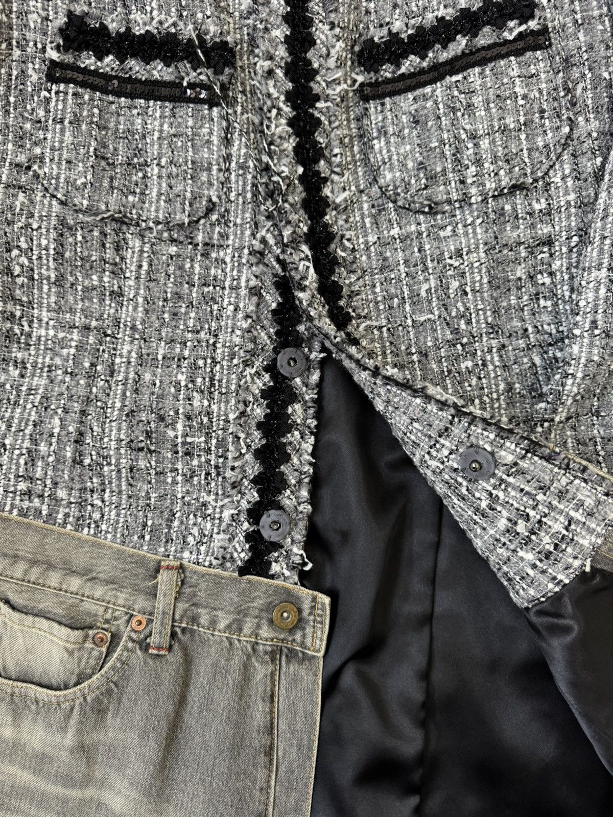 Junya Watanabe FW14 HYBRID TWEED/DENIM JACKET Size M / US 6-8 / IT 42-44 - 9 Thumbnail