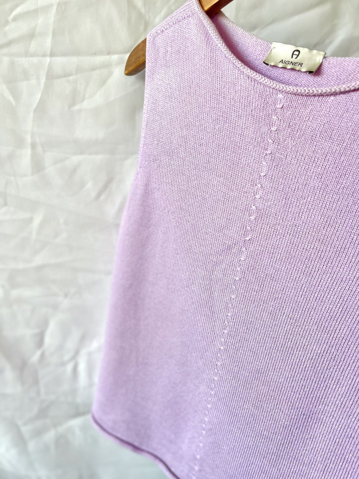 Aigner Lilac Purple sleeveless virgin wool aigner L Size L / US 10 / IT 46 - 2 Thumbnail