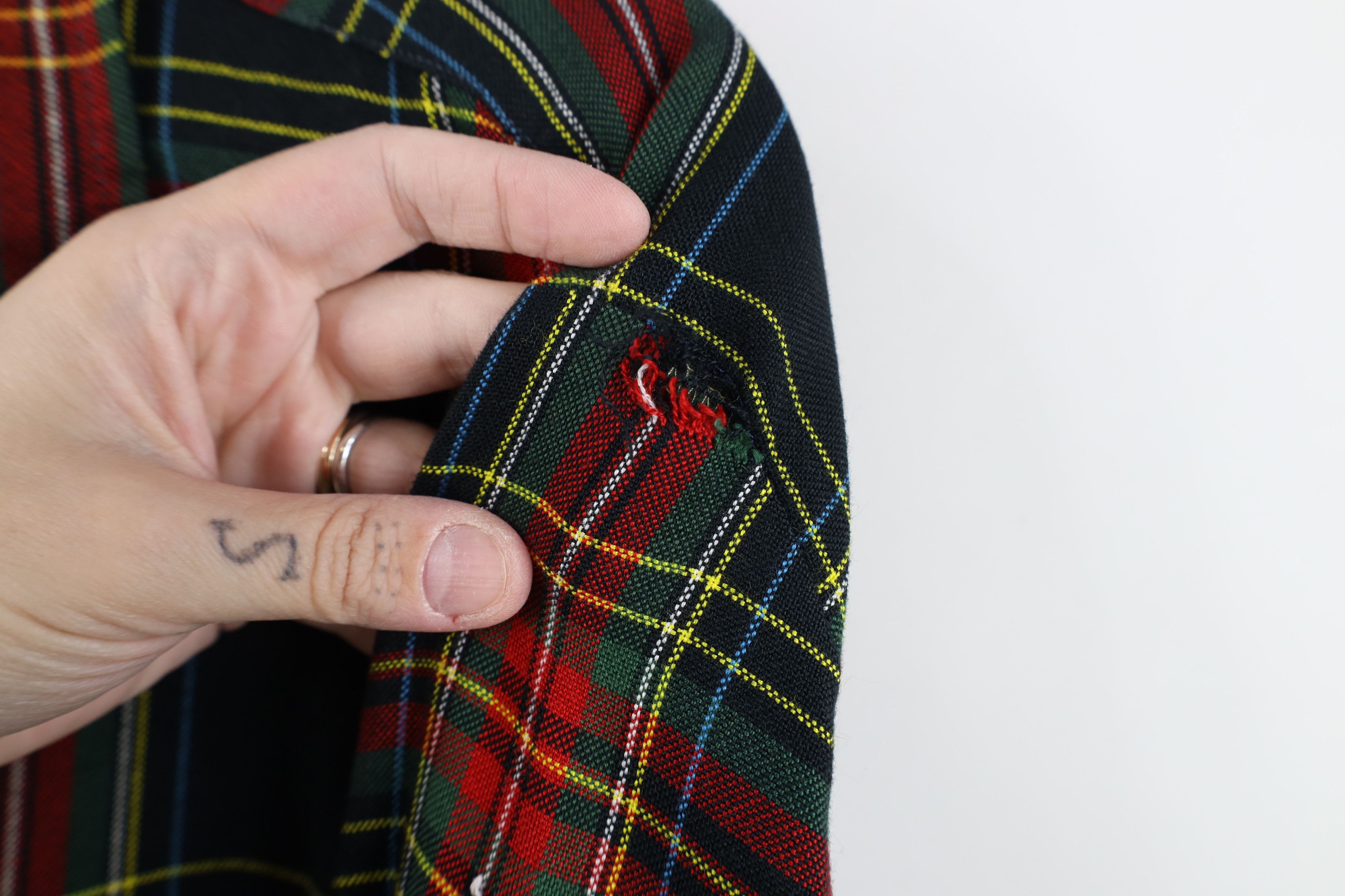 Vintage Vintage 80s 90s Streetwear Double Pocket Button Shirt Plaid Size US L / EU 52-54 / 3 - 4 Thumbnail