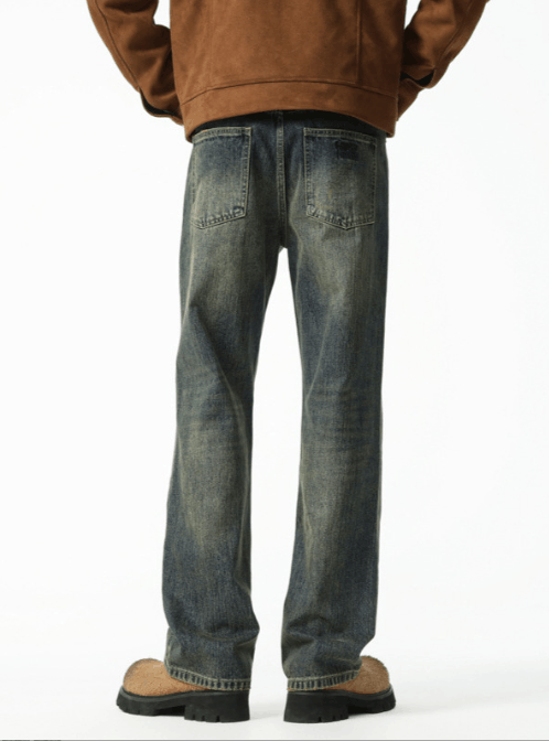 Japanese Brand × Jean Men's trendy washed distressed bamboo cotton flared jeans Size US 32 / EU 48 - 4 Thumbnail
