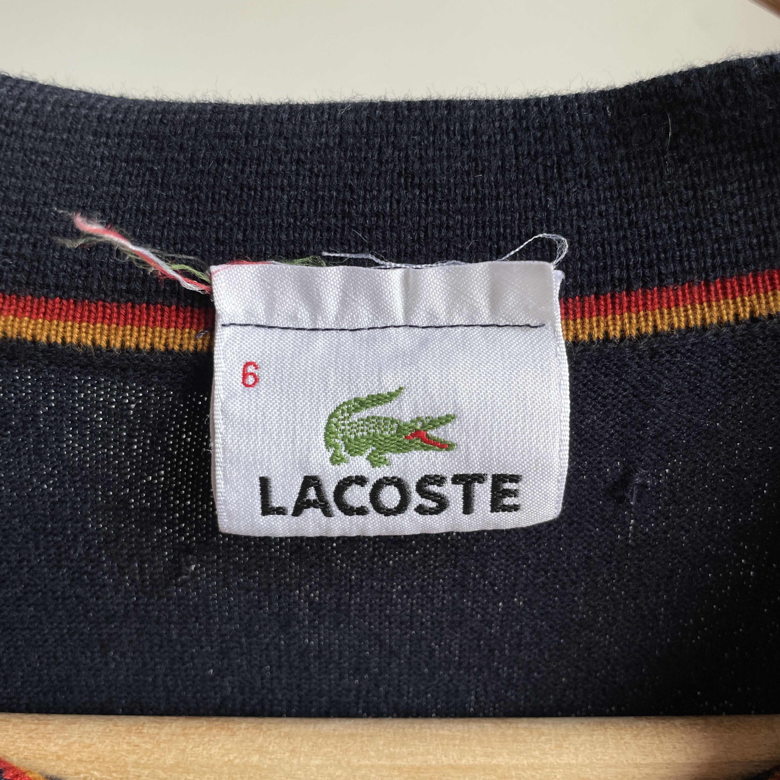 Lacoste Lacoste Vintage Knitted Collared Sweater Size 6 Size US XL / EU 56 / 4 - 8 Thumbnail