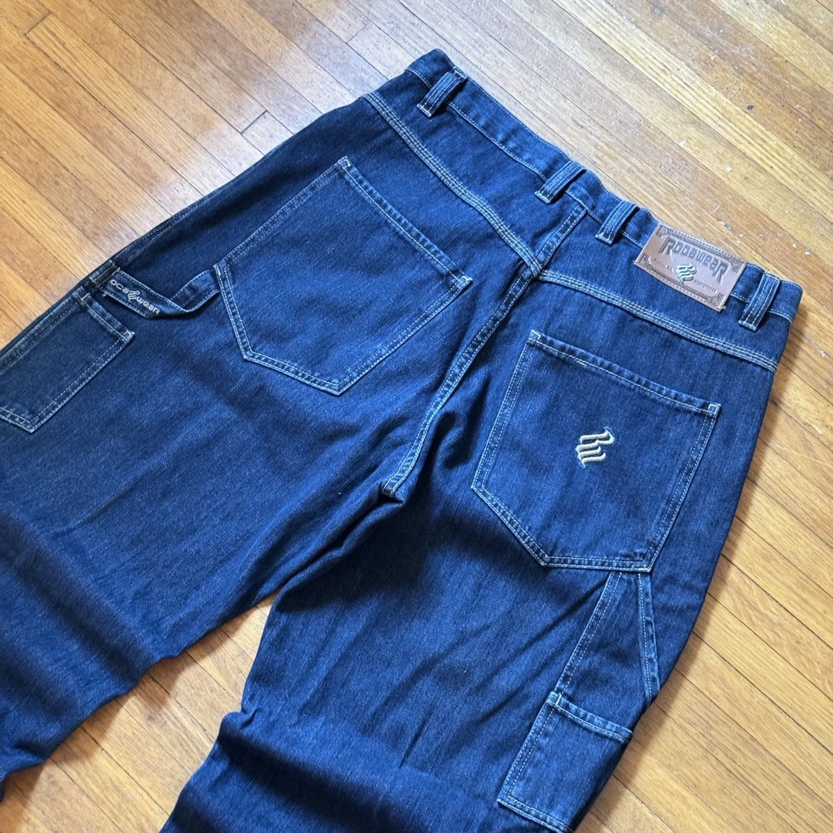 Rocawear × Vintage BAGGY 10.5 Leg Opening Rocawear Carpenter Dungaree Jeans Size US 36 / EU 52 - 3 Thumbnail