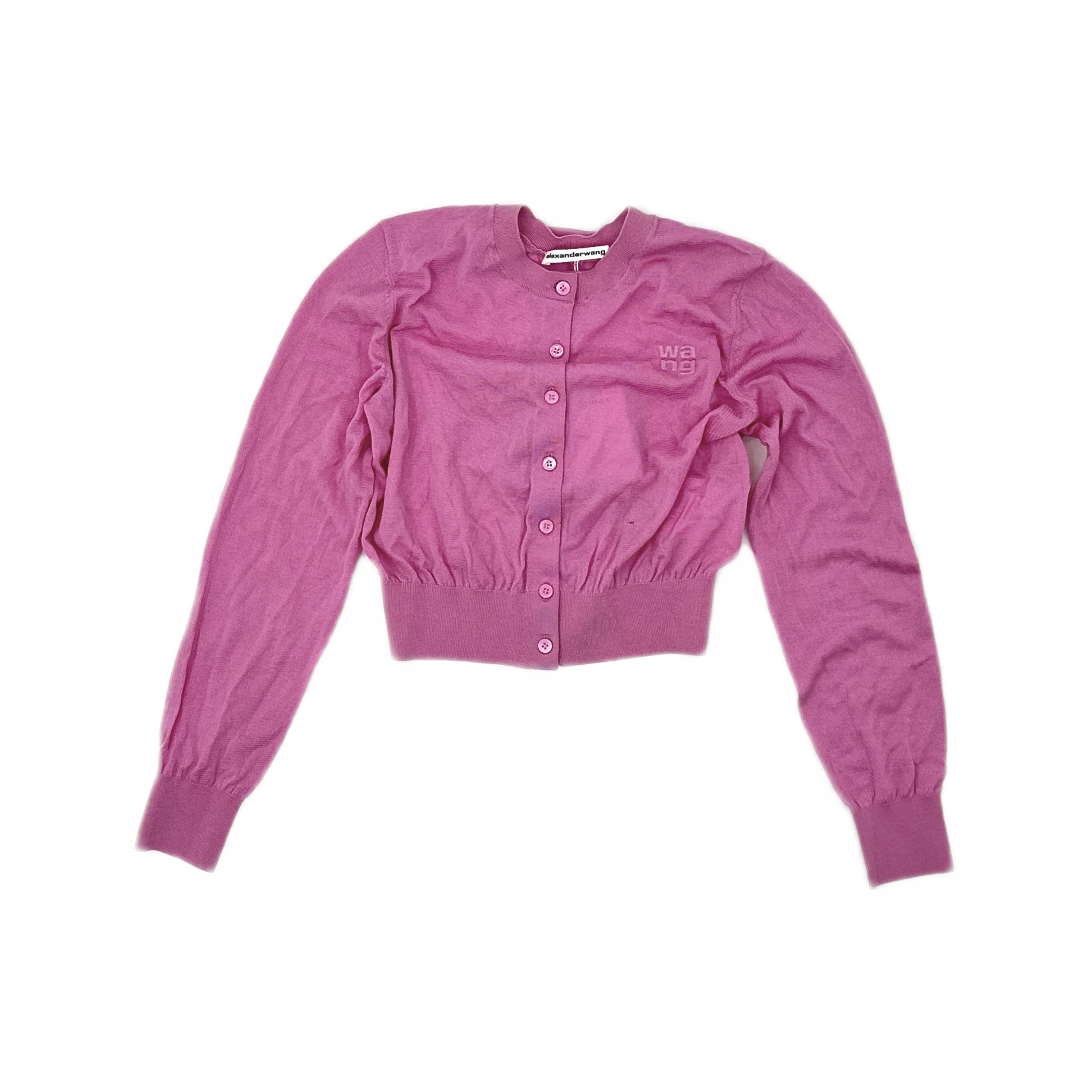 Alexander Wang Alexander Wang Logo Cardigan Pink Size XS Size XS / US 0-2 / IT 36-38 - 1 Thumbnail