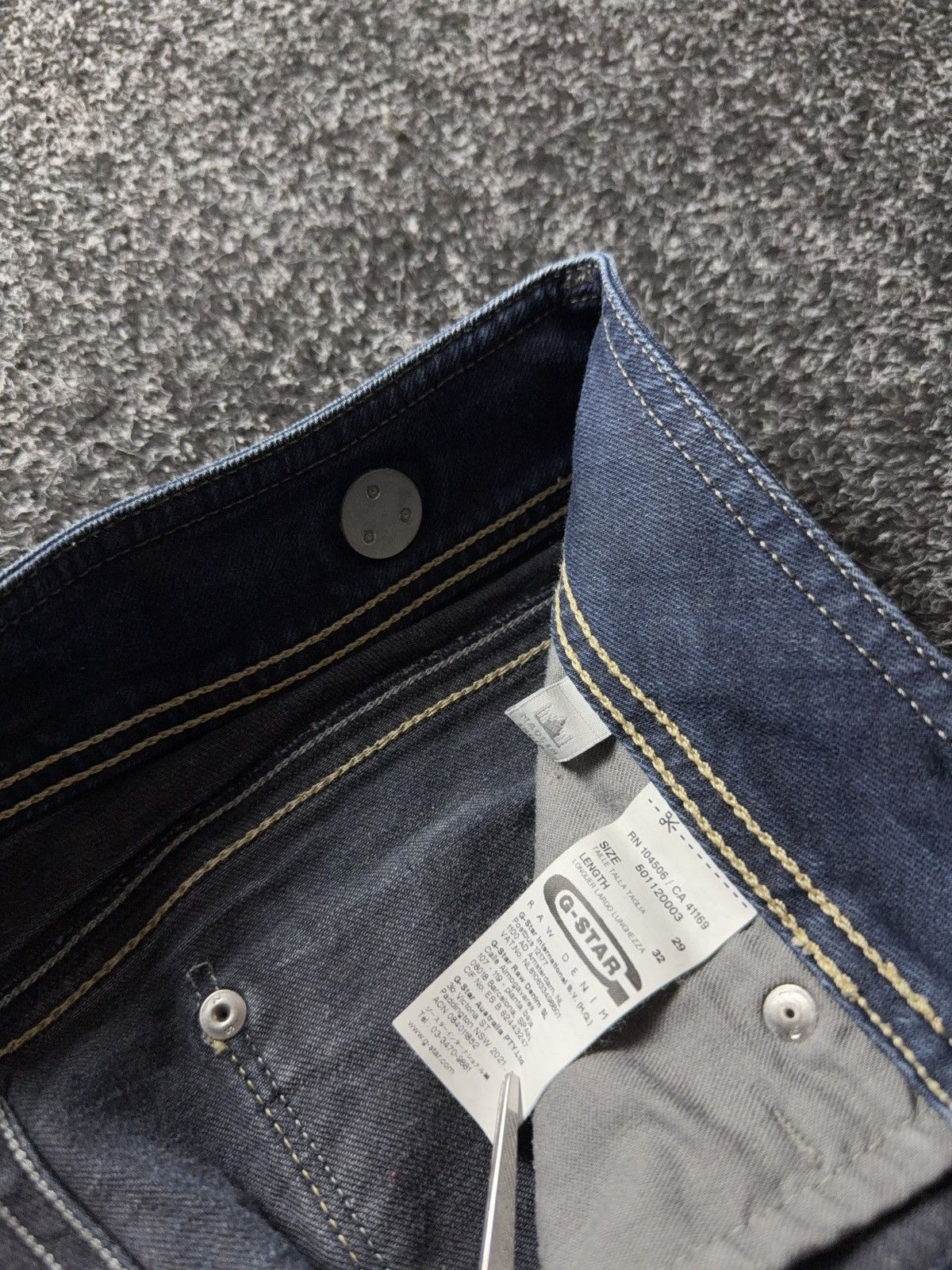 G-Star Vintage 00s Y2K G-Star RAW Straight Jeans Dark Wash Size 29" - 12 Thumbnail