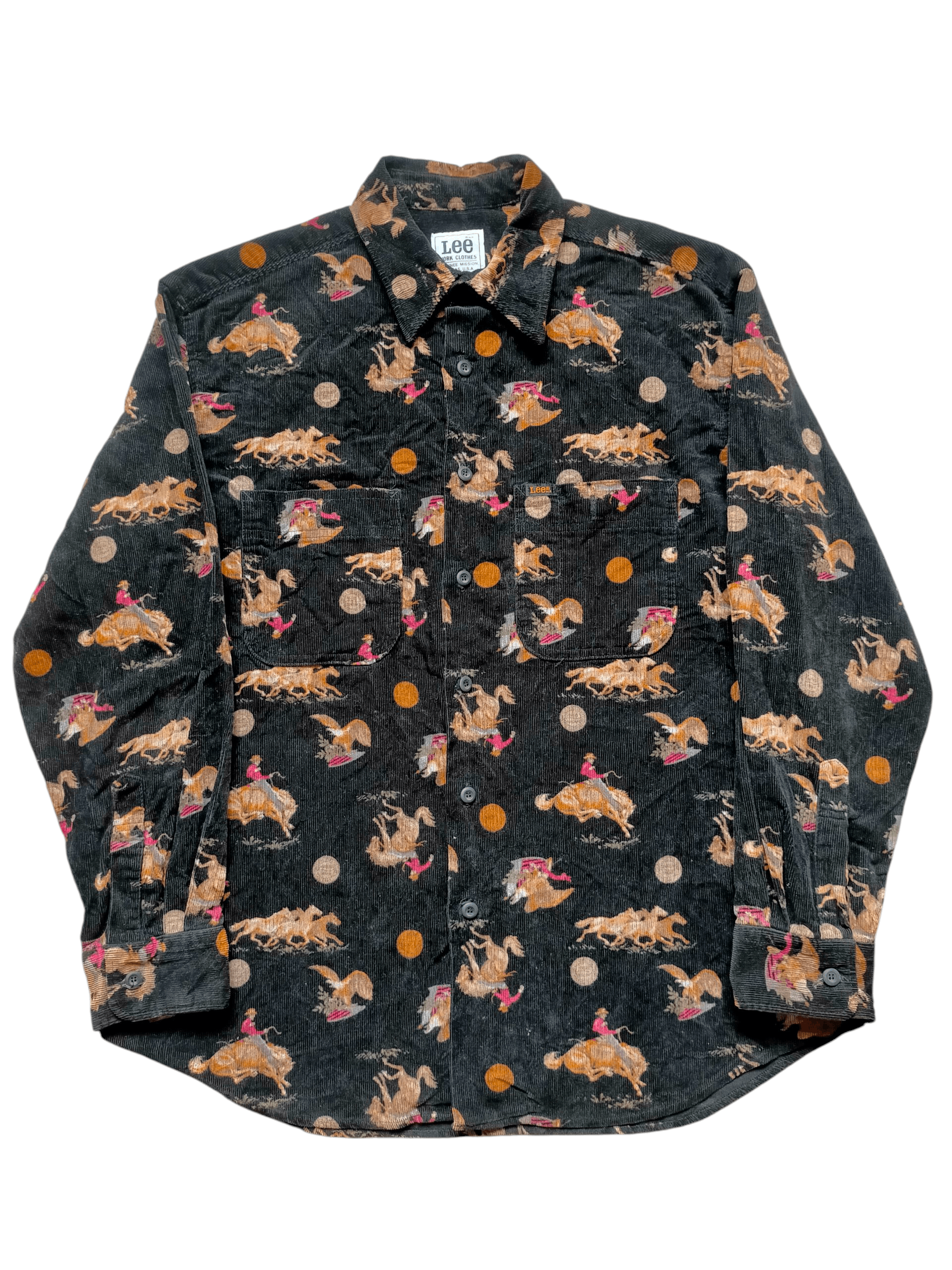 Lee 🔥Rare Lee Coudroy Full print Work shirt button ups Size US L / EU 52-54 / 3 - 1 Thumbnail