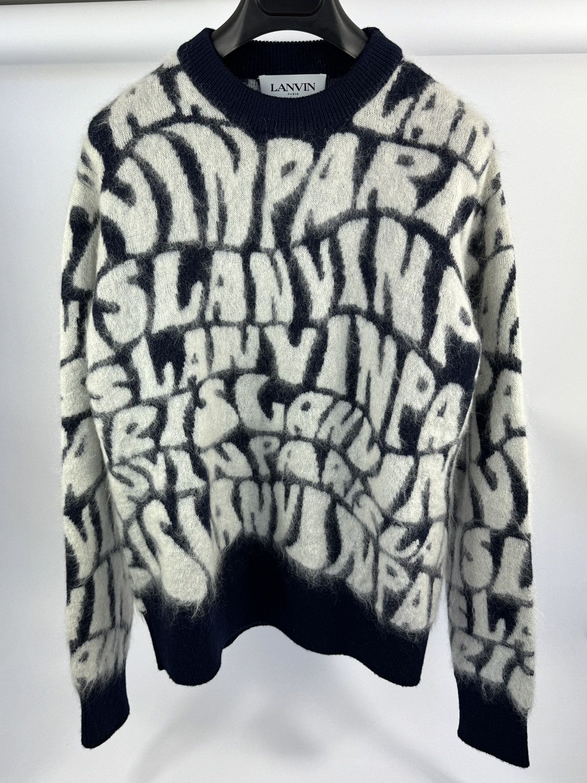 Lanvin LOGO PRINT CREWNECK SWEATER Size US M / EU 48-50 / 2 - 1 Thumbnail
