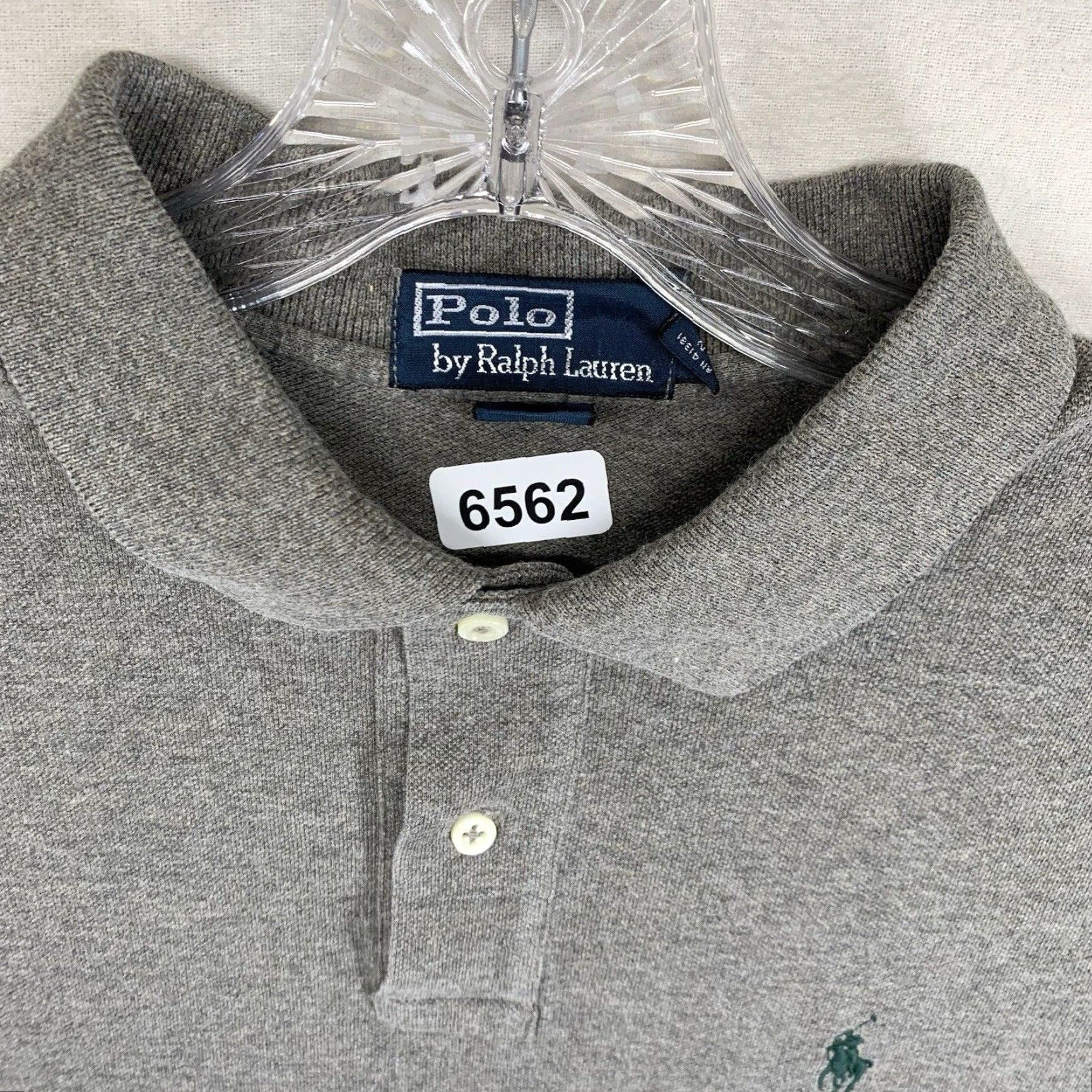 Polo Ralph Lauren Polo Ralph Lauren Button-Up Shirt Large 100% Cotton Short Sleeve Gray Solid Preppy Classic Mens Size US L / EU 52-54 / 3 - 4 Thumbnail