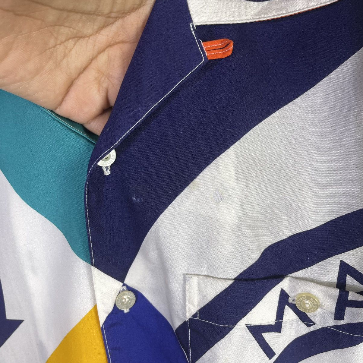 Vintage Rare! Vintage Modigliani Italy Nautical Sailing Rayon Shirt Size US M / EU 48-50 / 2 - 5 Thumbnail